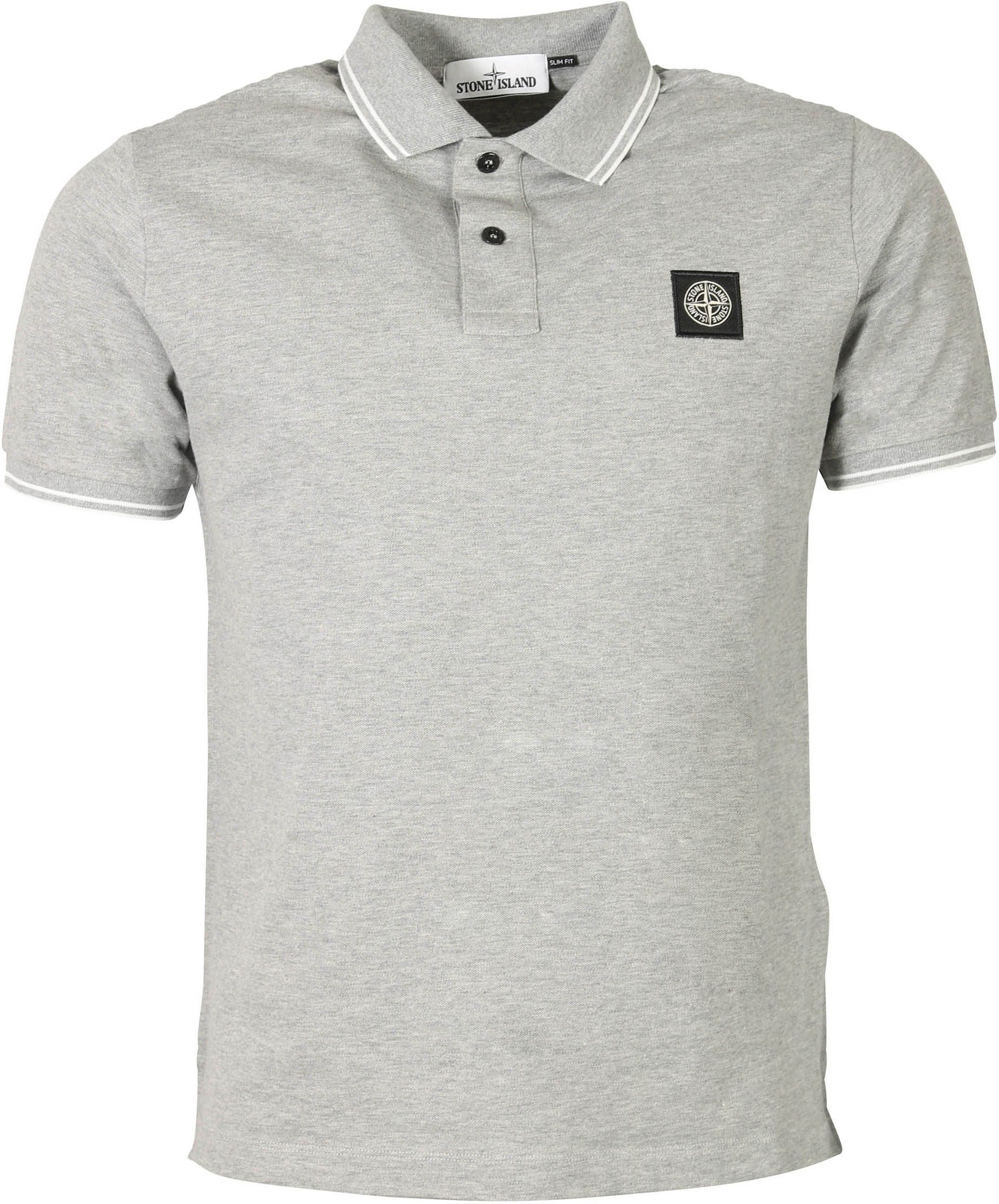 Stone Island Poloshirt Light Grey/White
