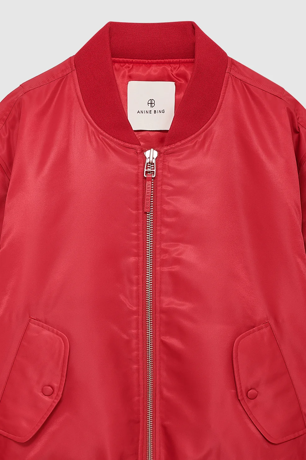 ANINE BING Leon Bomber Jacket in Red