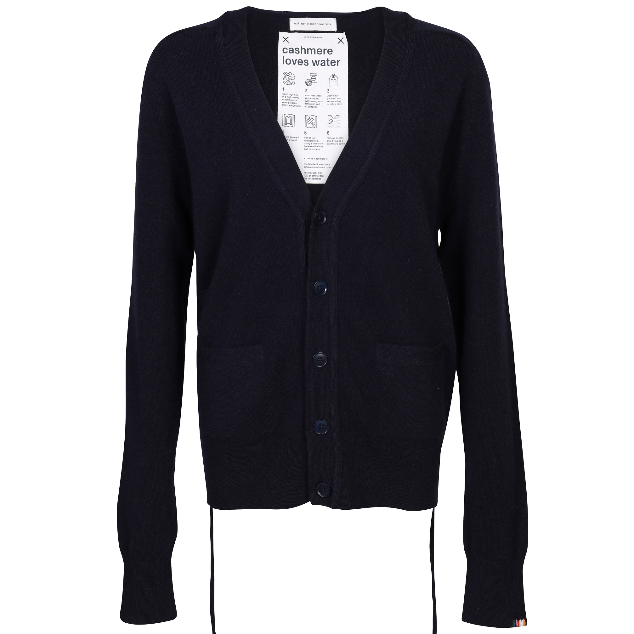 Extreme Cashmere Cardigan N°185 Feike in Navy