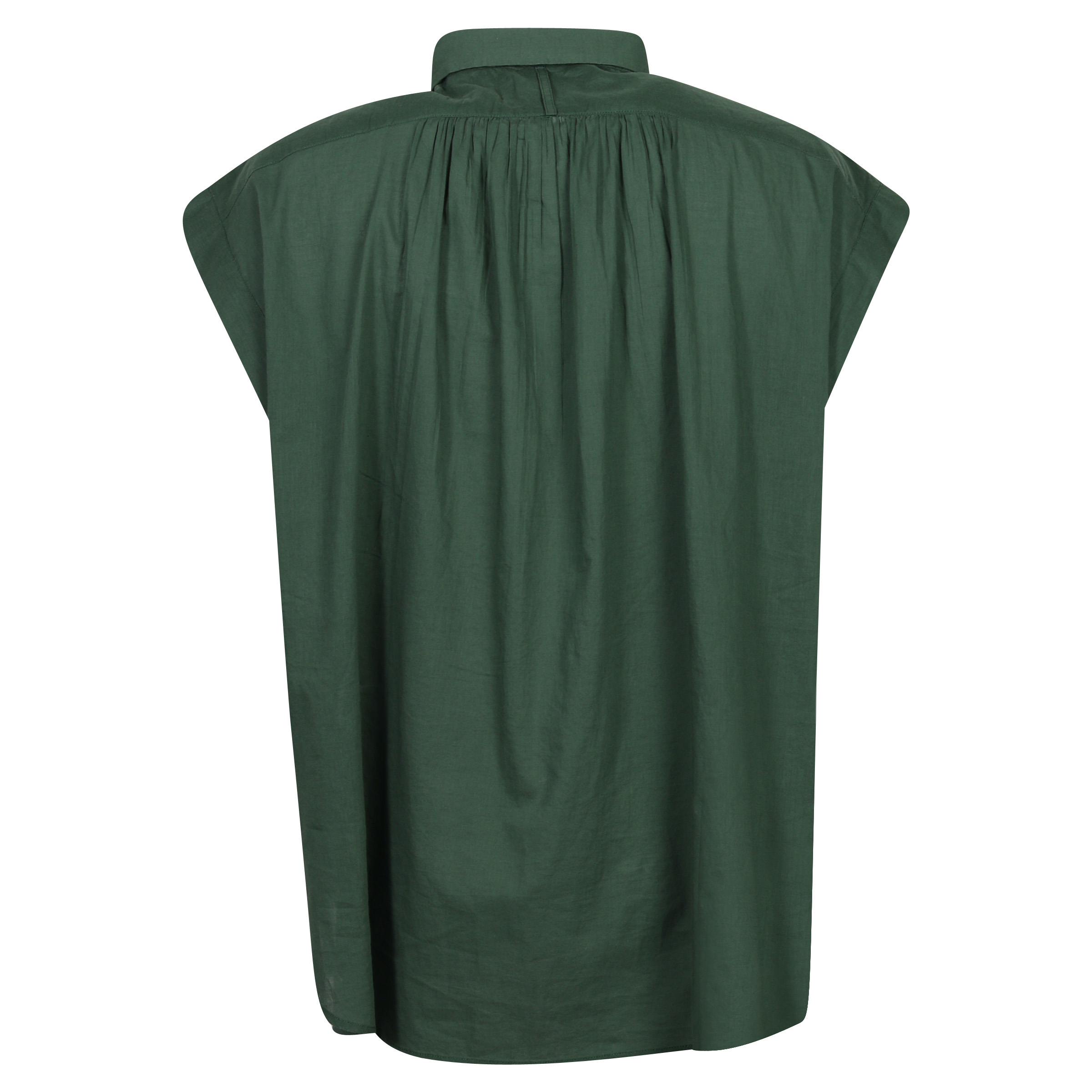 Nili Lotan Cotton Voile Blouse Normandy Campus Green S