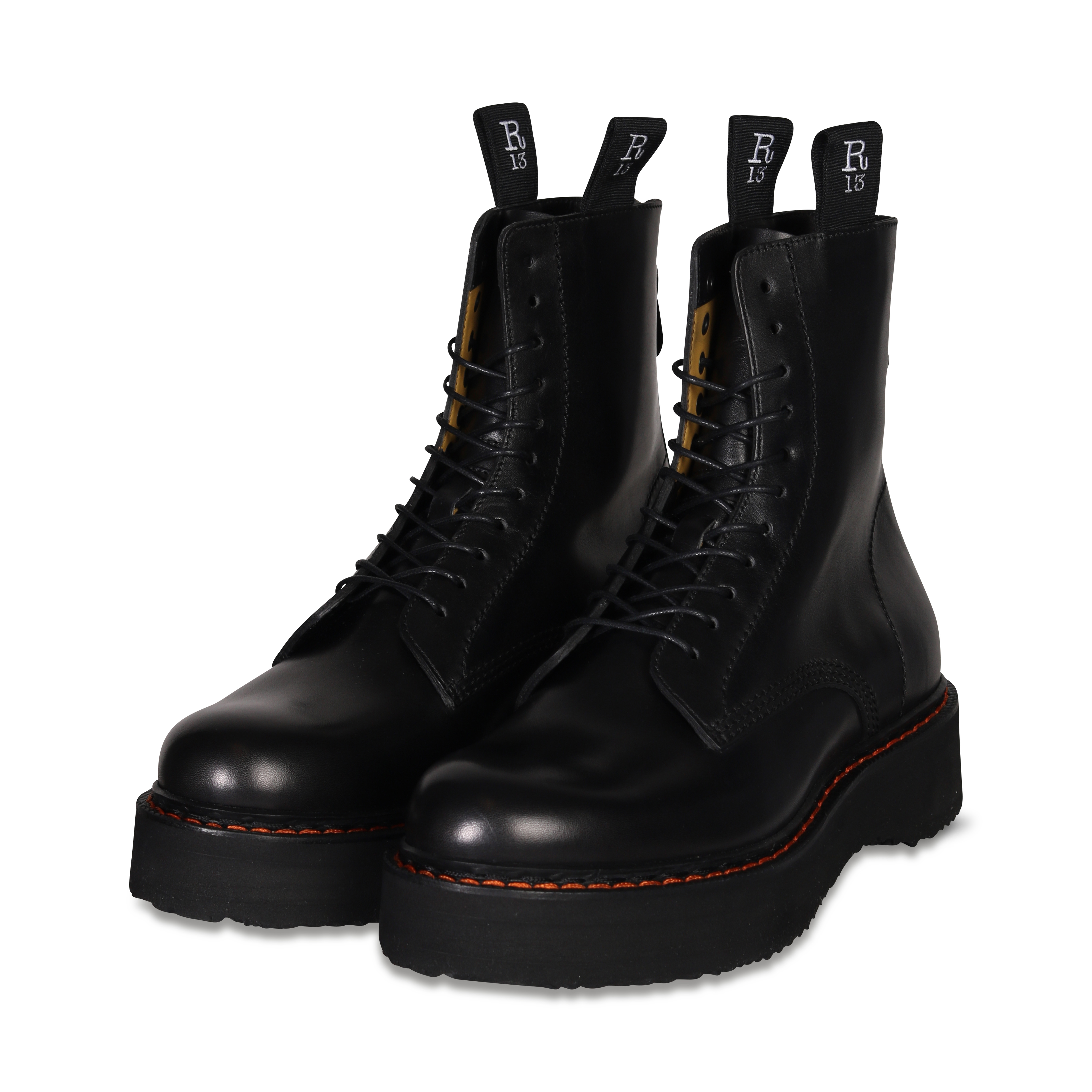 R13 Stack Boots Black