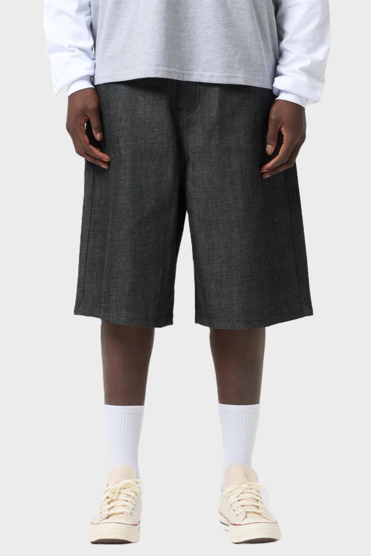 PERPLEX Japanese Raw Denim Shorts in Black