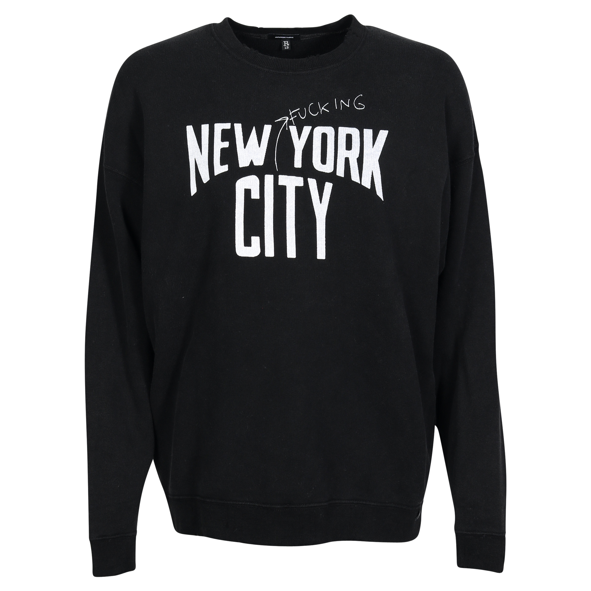 R13 NYFC Sweatshirt in Acid Black