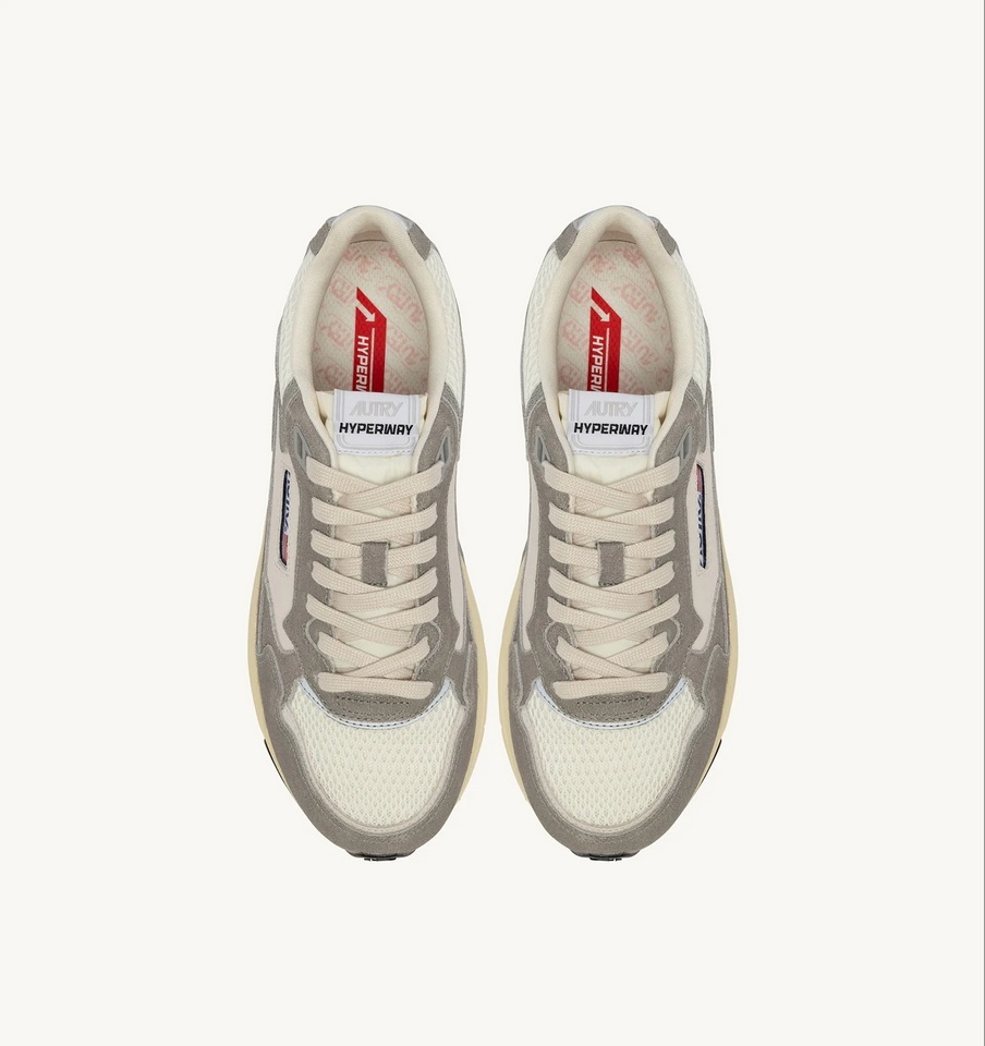 AUTRY ACTION SHOES Hyperway in Suede/Mesh/White/Lead Grey