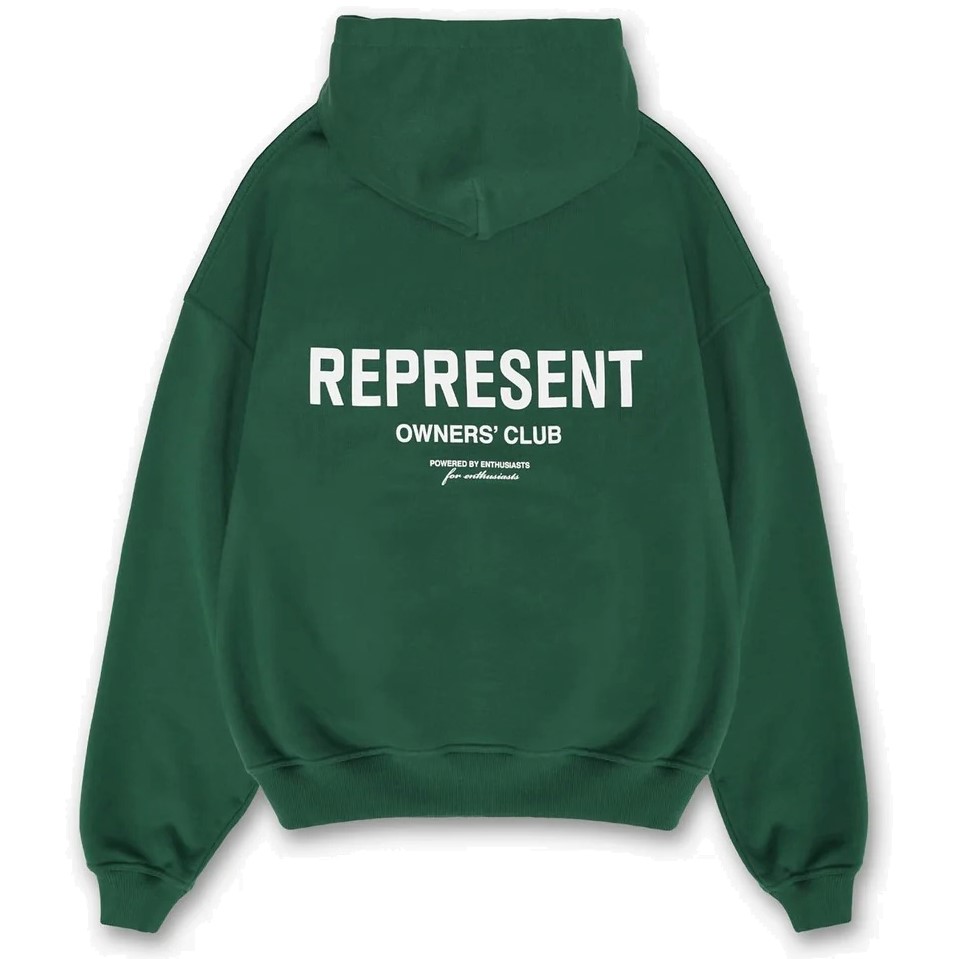 REPRESENT Owners Club Hoodie in Racing Green M