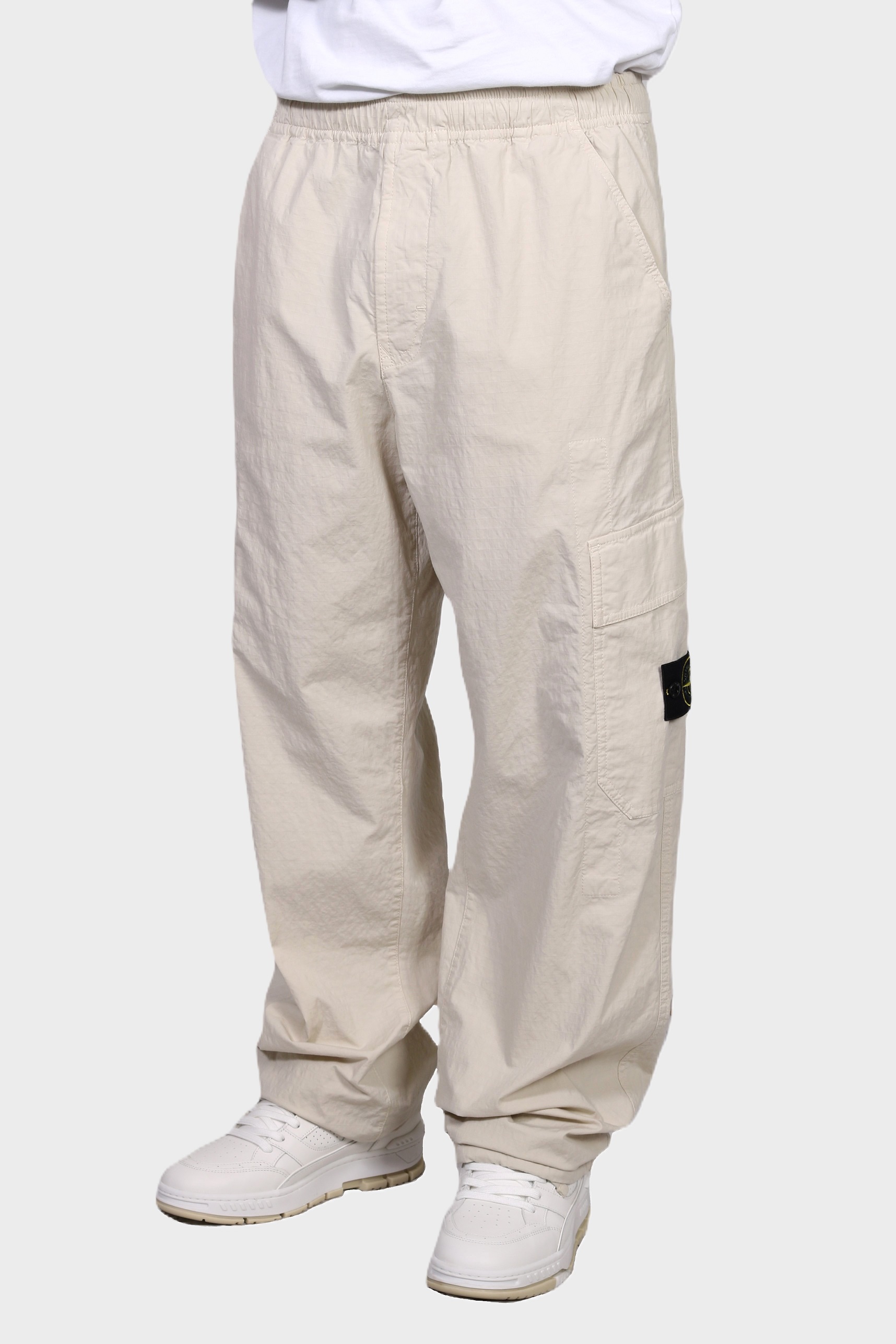 STONE ISLAND Ripstop Cargo Pant in Light Beige