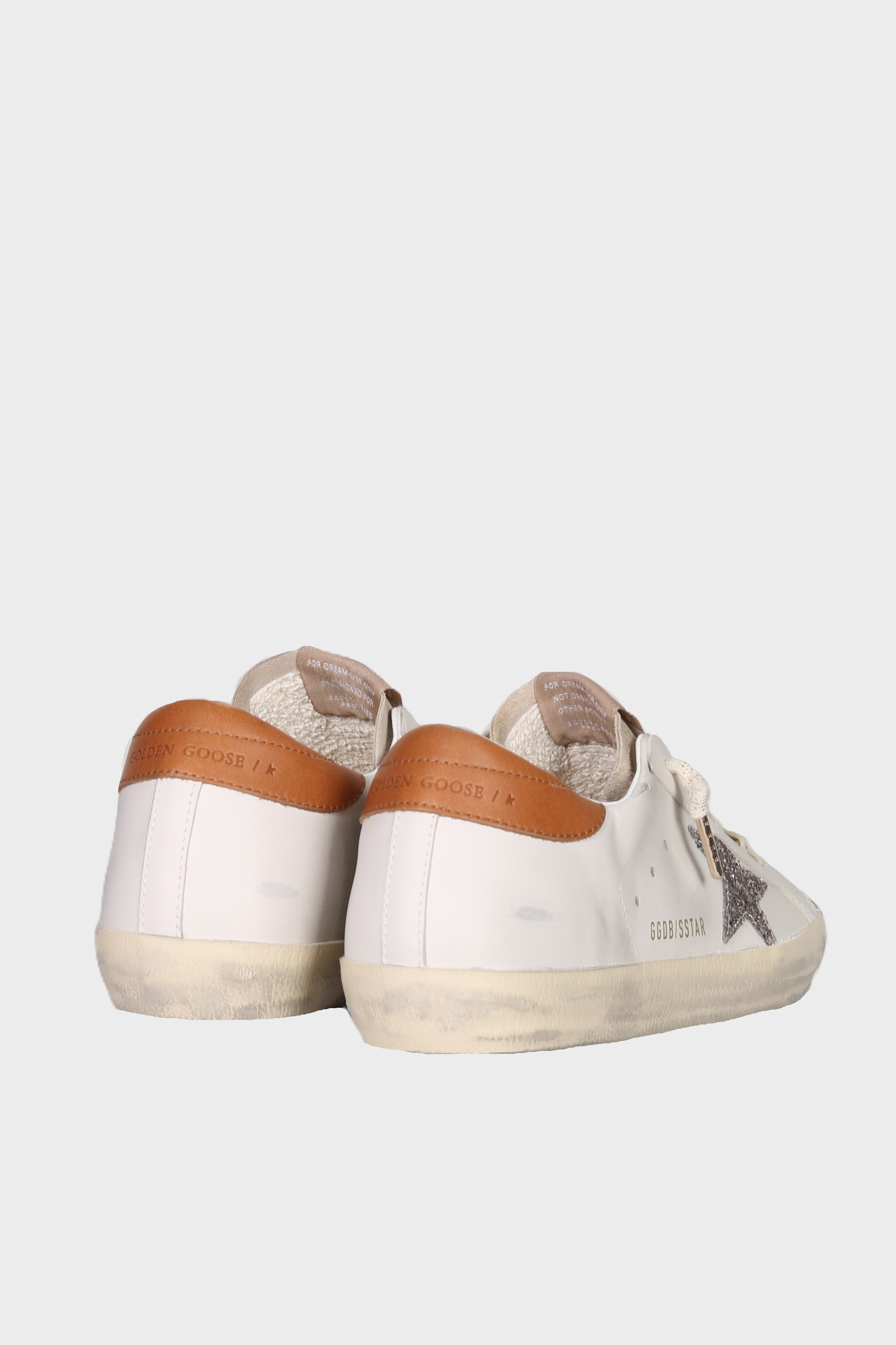 GOLDEN GOOSE Super Star in White/Beige/Cognac
