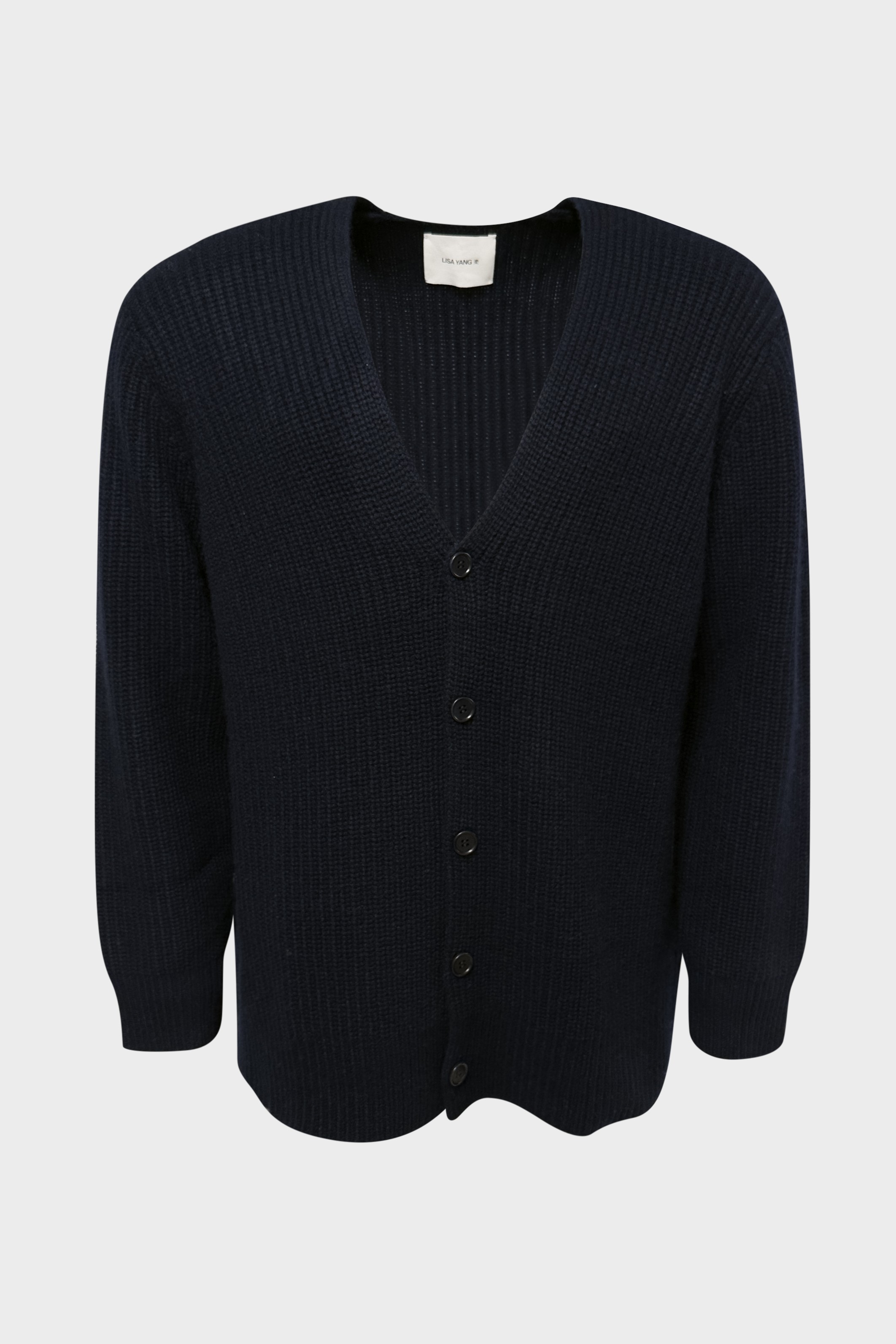 LISA YANG Leander Cashmere Cardigan in Navy
