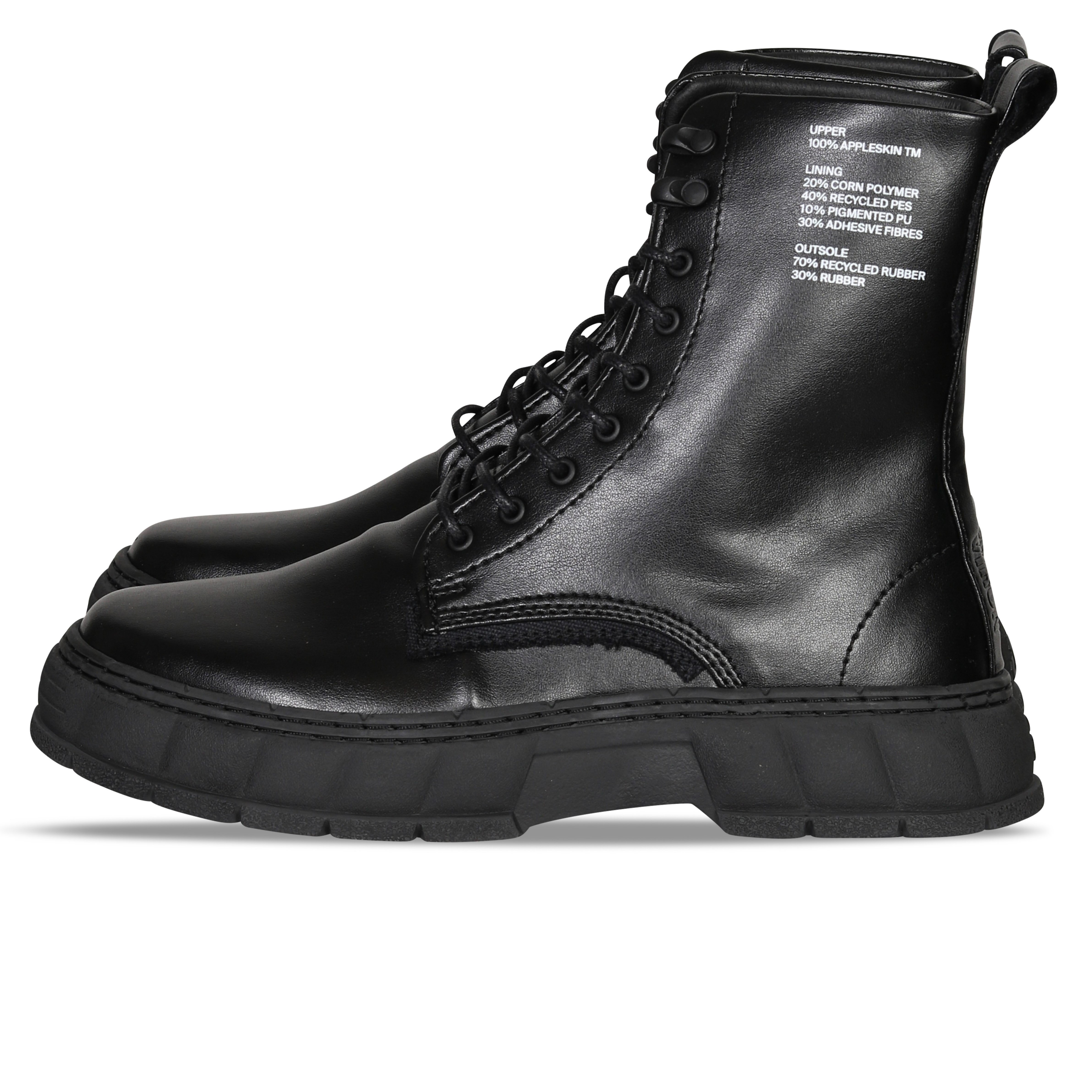 VIRÓN 1992 Vegan Combat Boots Black Apple 39