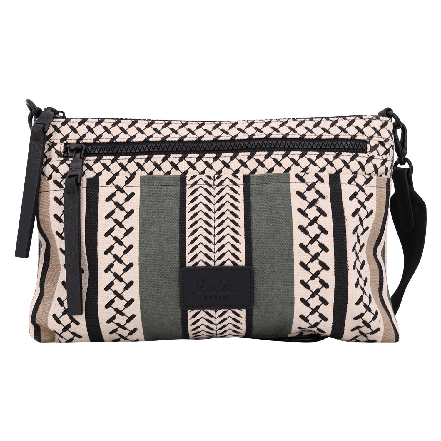 Lala Berlin Crossbody Bag Zabiana Kufiya Offwhite/Black/Olive