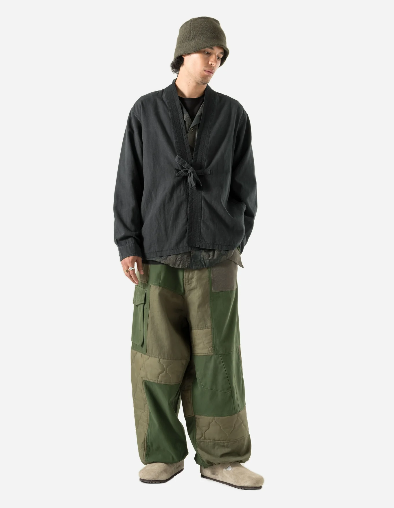 MAHARISHI 4605 Hemp Hanten Shirt in Black