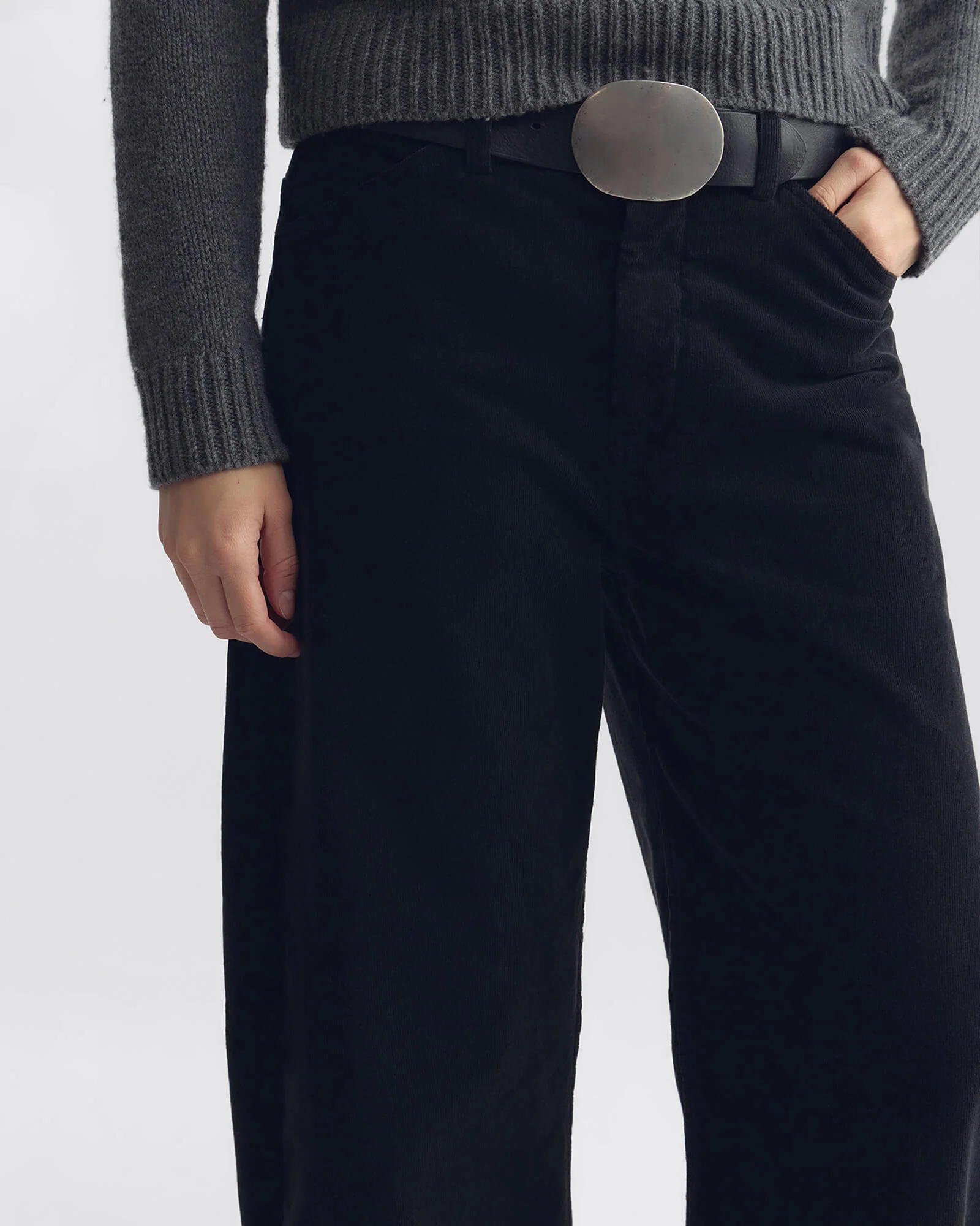 NILI LOTAN Tribeca Corduroy Pant in Black