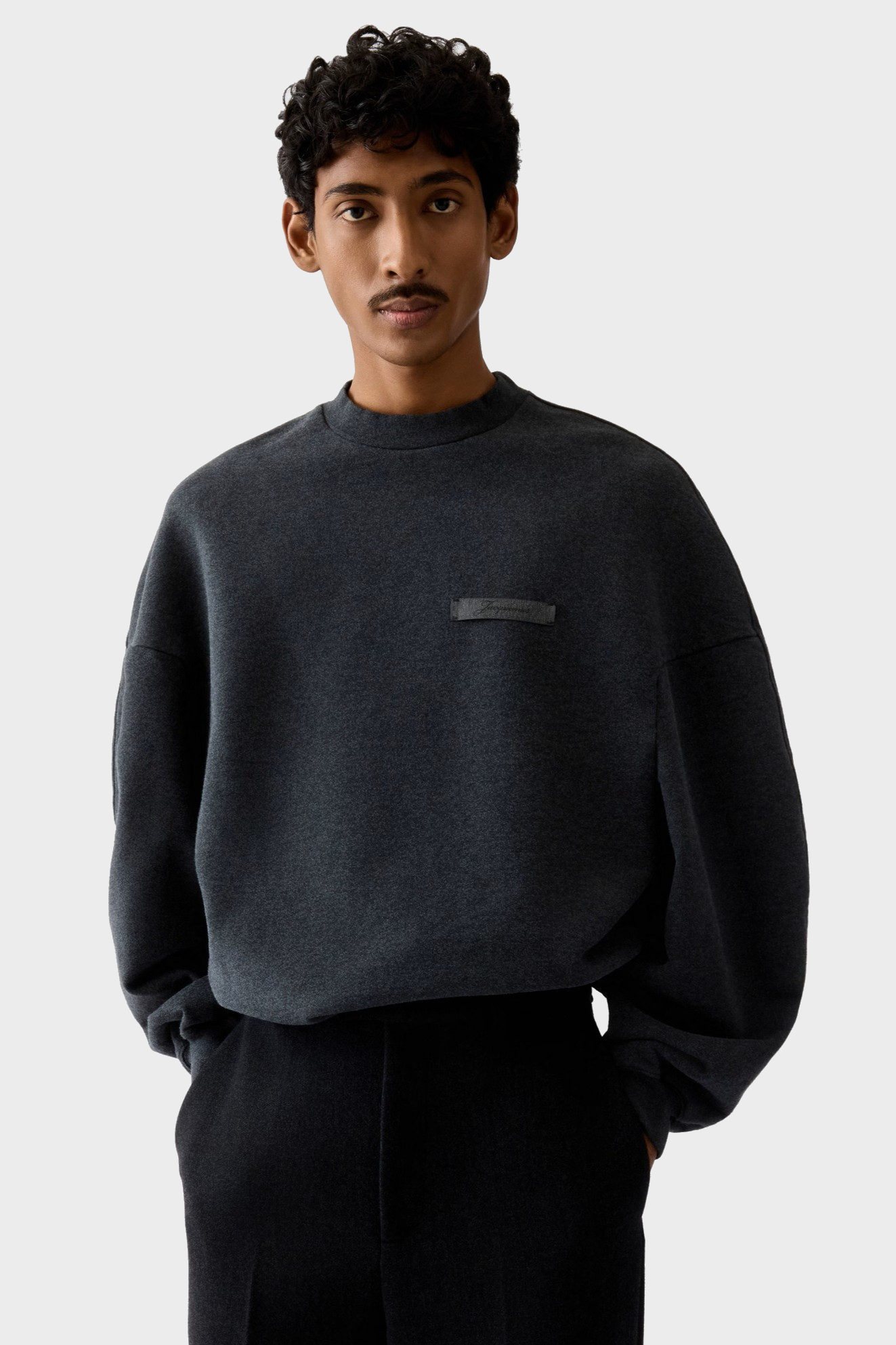 JACQUEMUS Ruban Oversize Sweatshirt in Dark Grey
