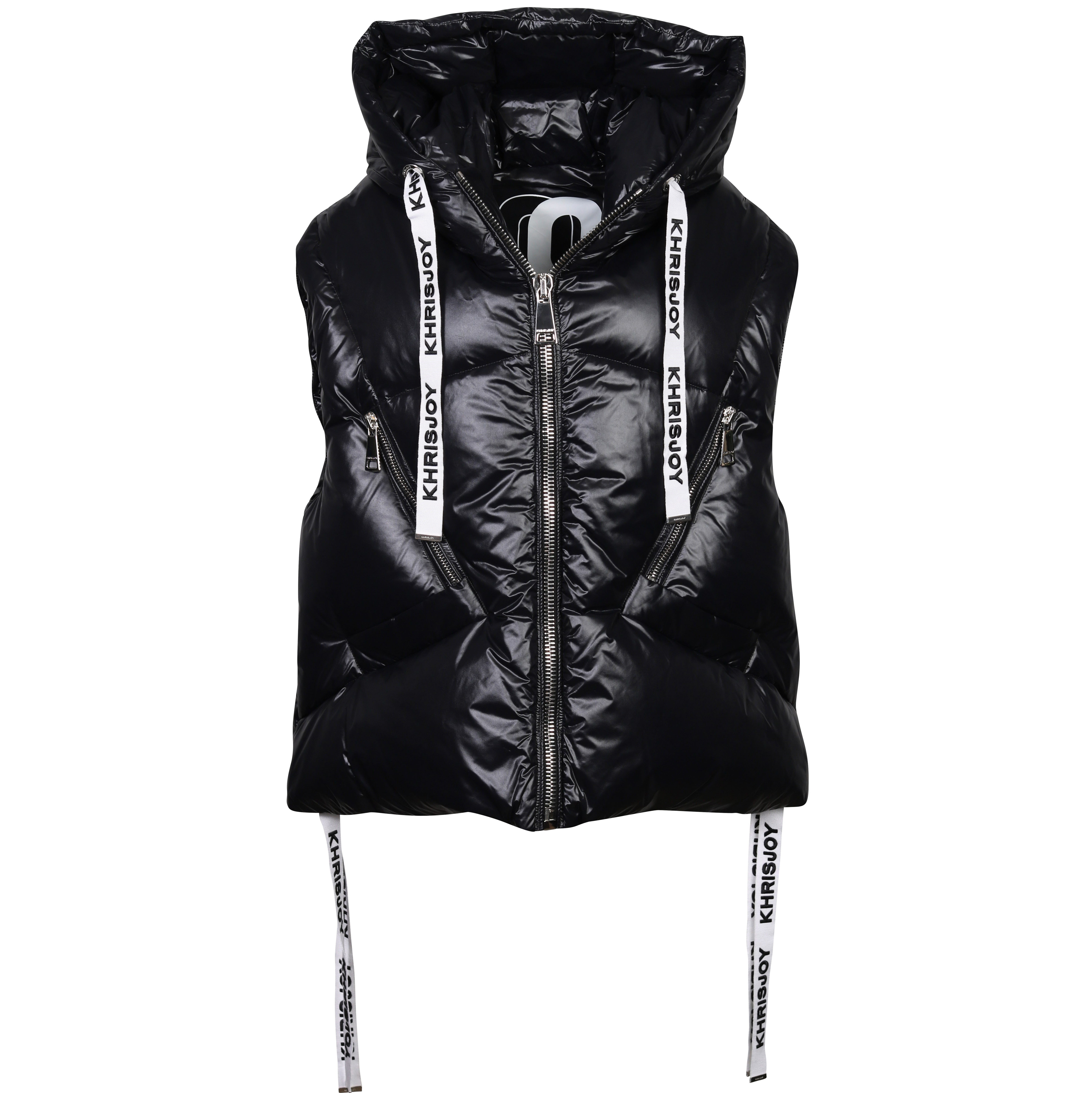 Khrisjoy Iconic Puffer Vest in Shiny Black