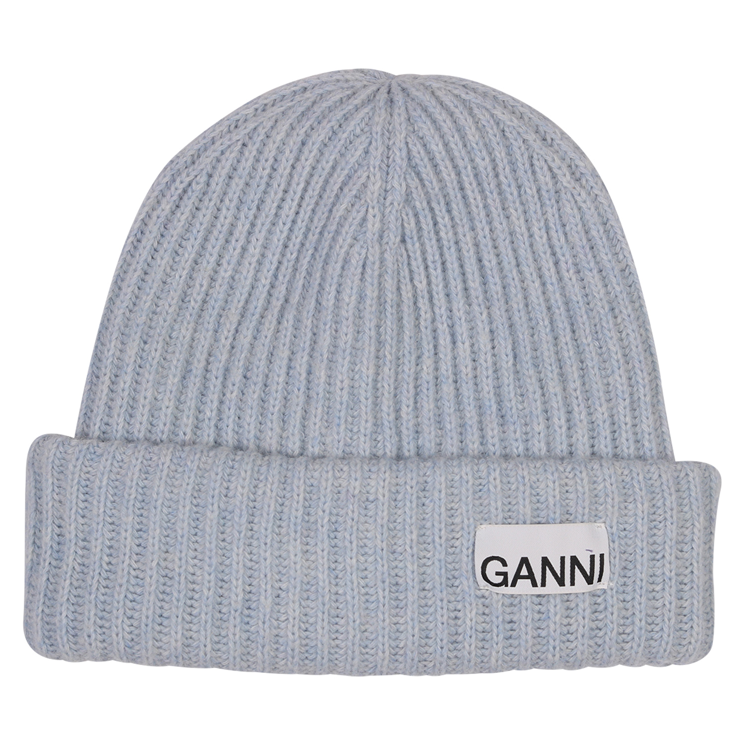 Ganni Recycled Wool Knit Beanie in Heather