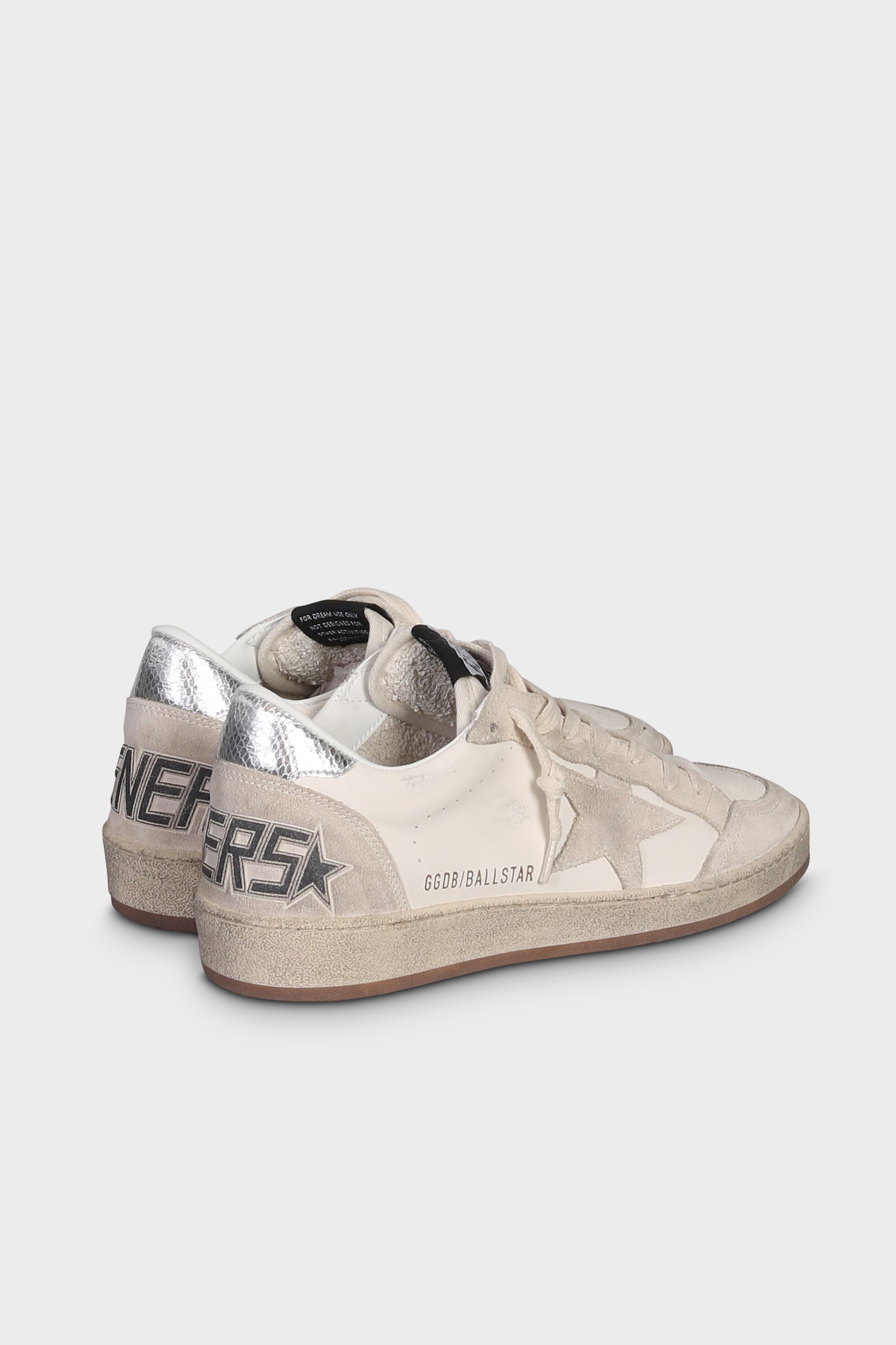 GOLDEN GOOSE Sneaker Ballstar in White/Seedpearl/Silver 40