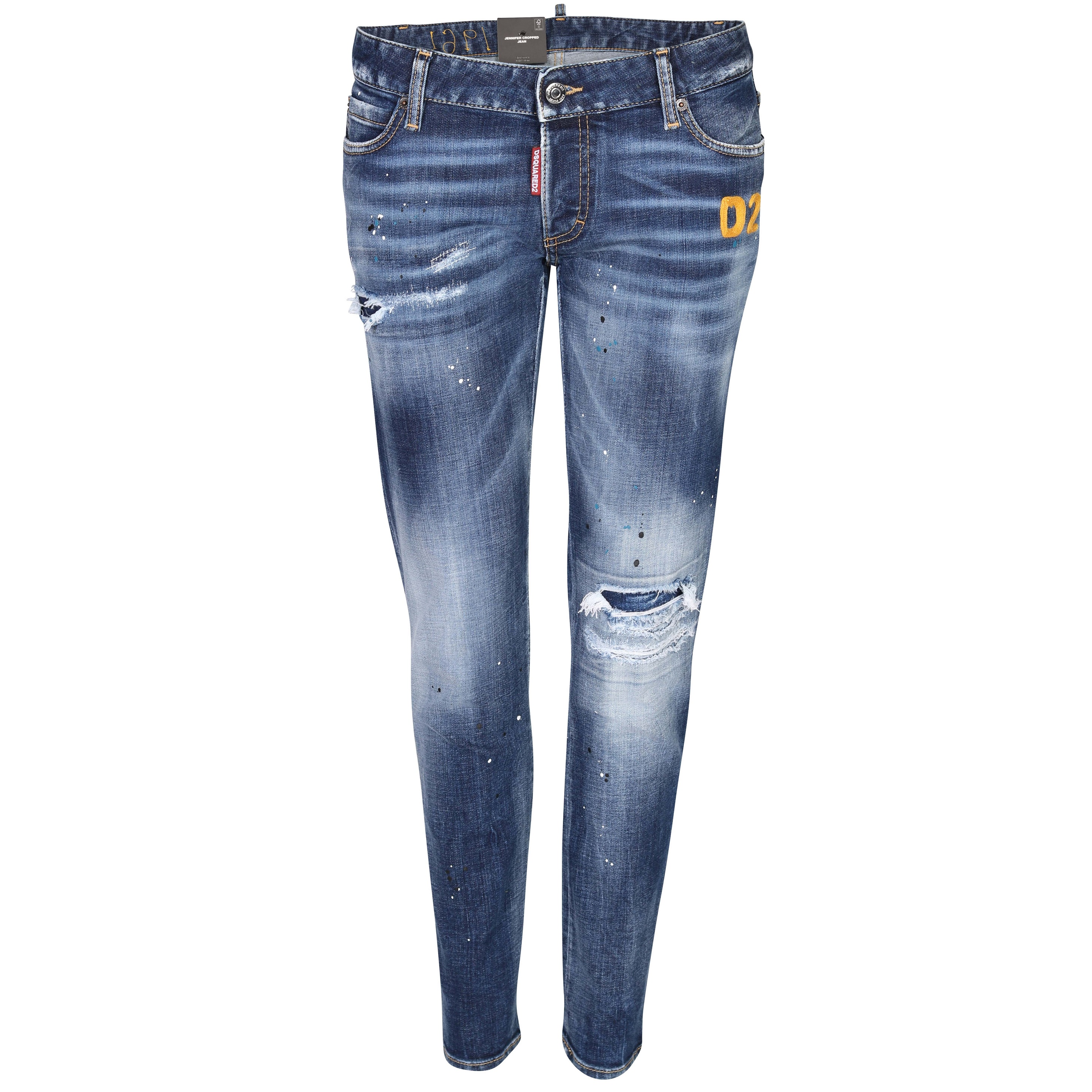 DSQUARED2 Jennifer Cropped Jeans in Washed Blue