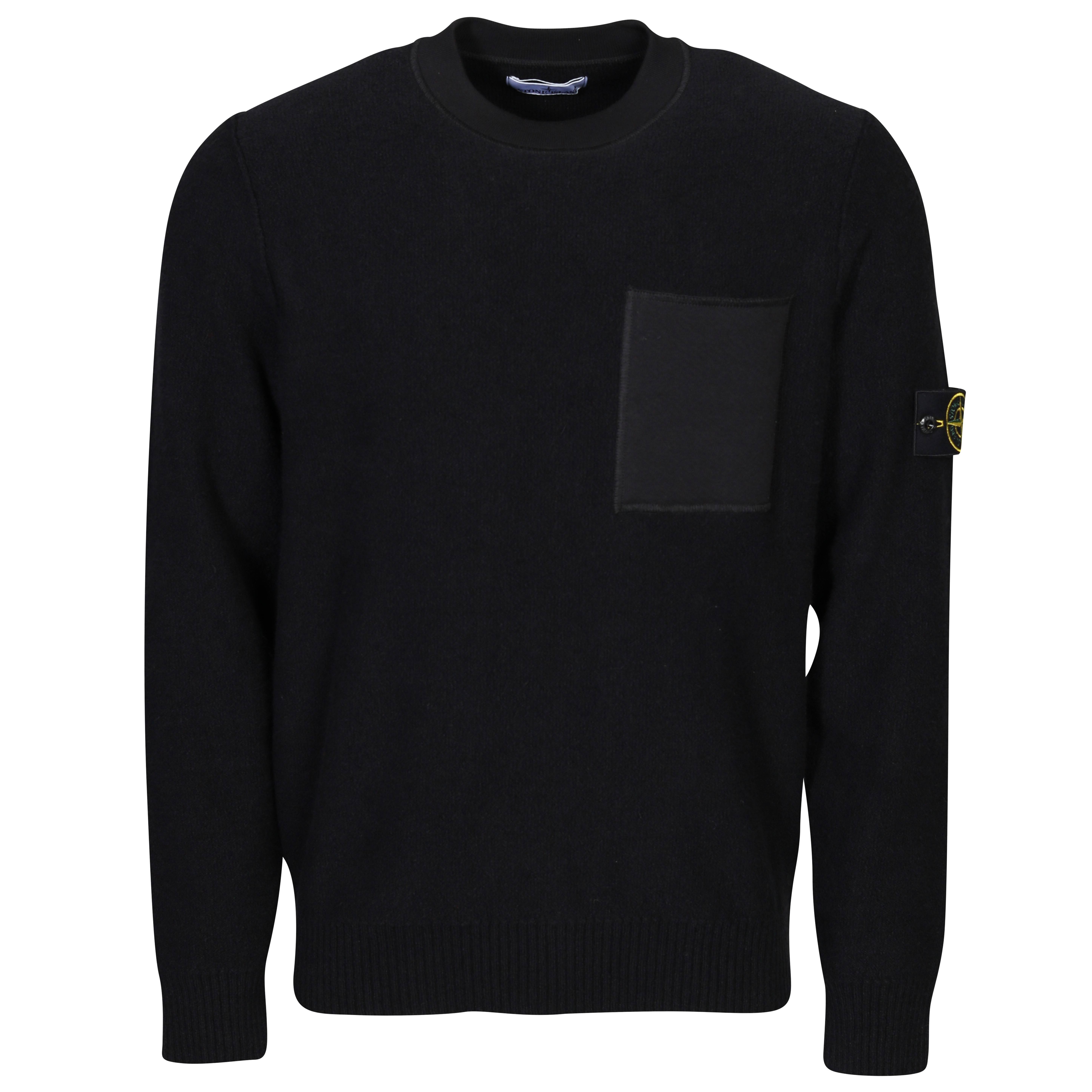 Stone Island Cotton Knit Pullover in Black
