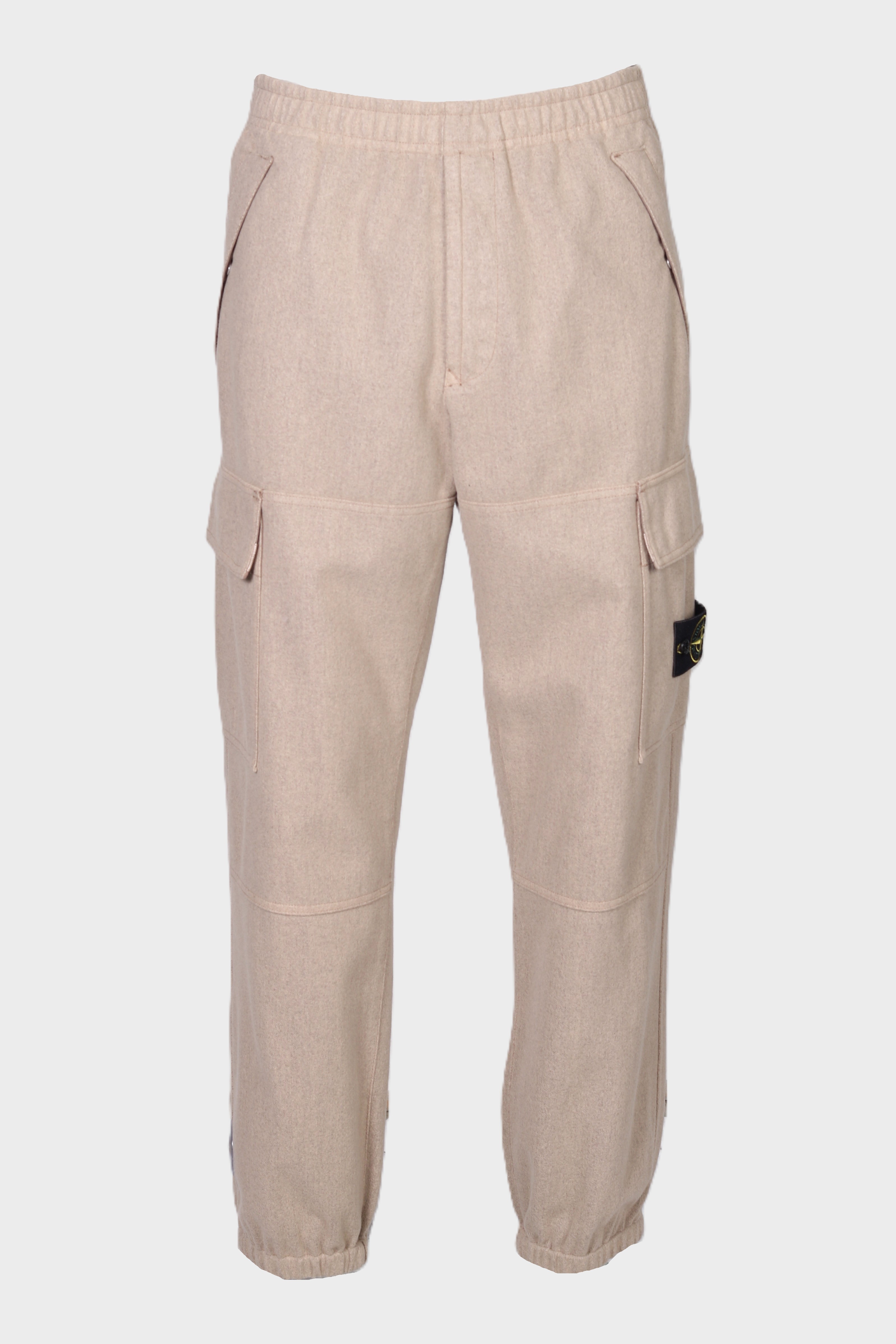 STONE ISLAND Wool Cargo Pant in Beige