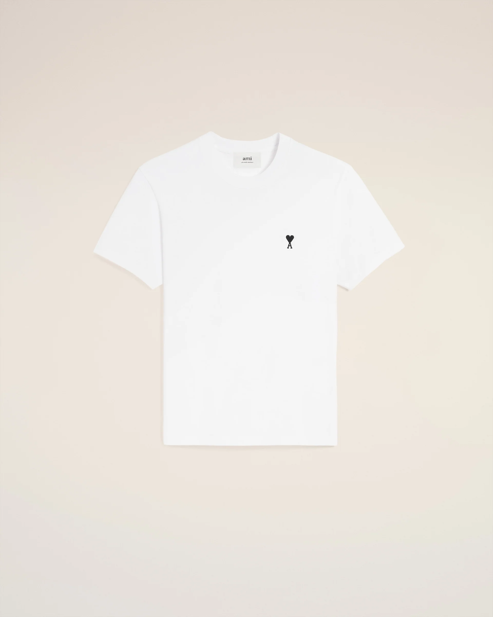 AMI PARIS de Coeur Logo T-Shirt in White/Black