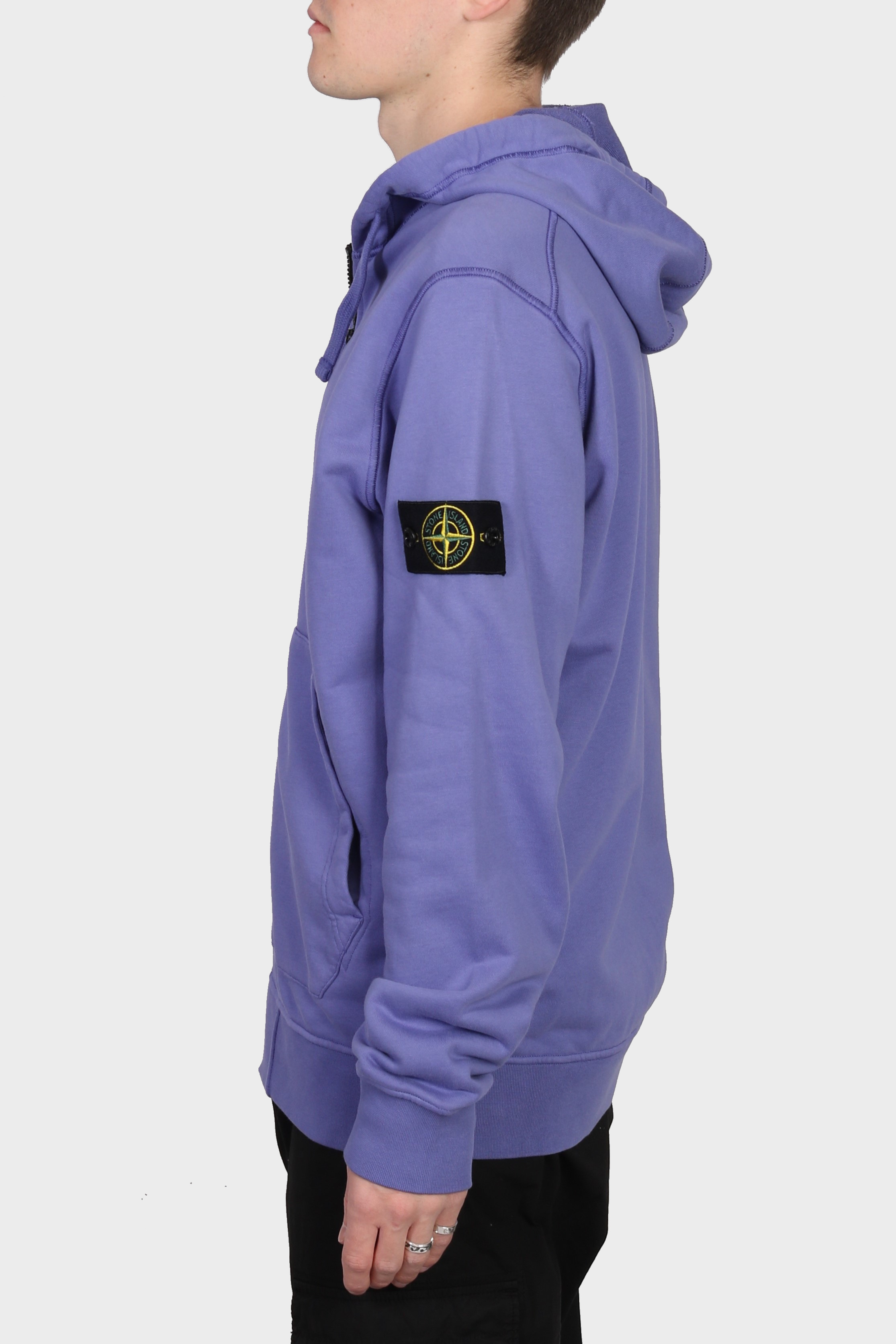 STONE ISLAND Zip Hoodie in Lilac 3XL