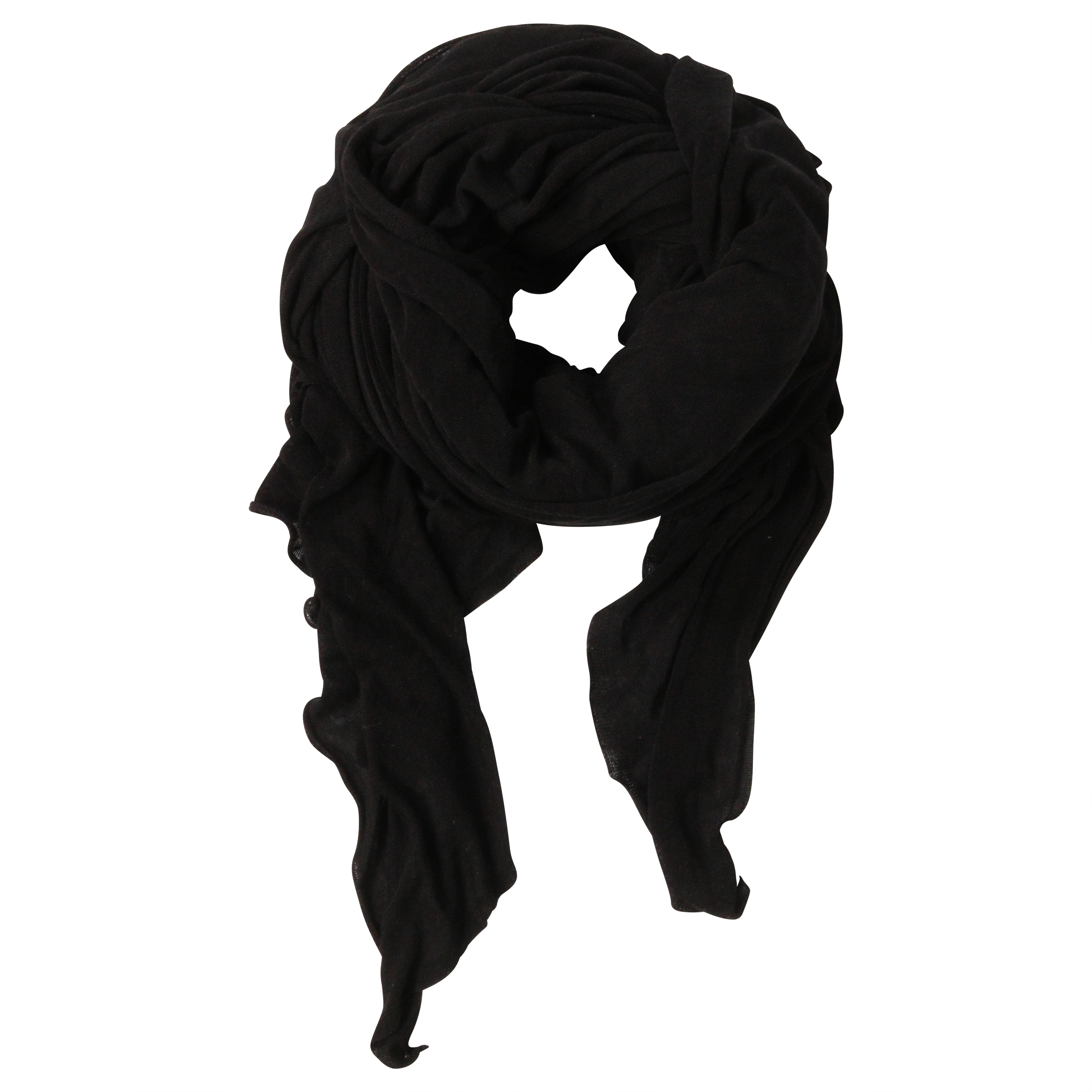 Transit Uomo Viscose Scarf Black