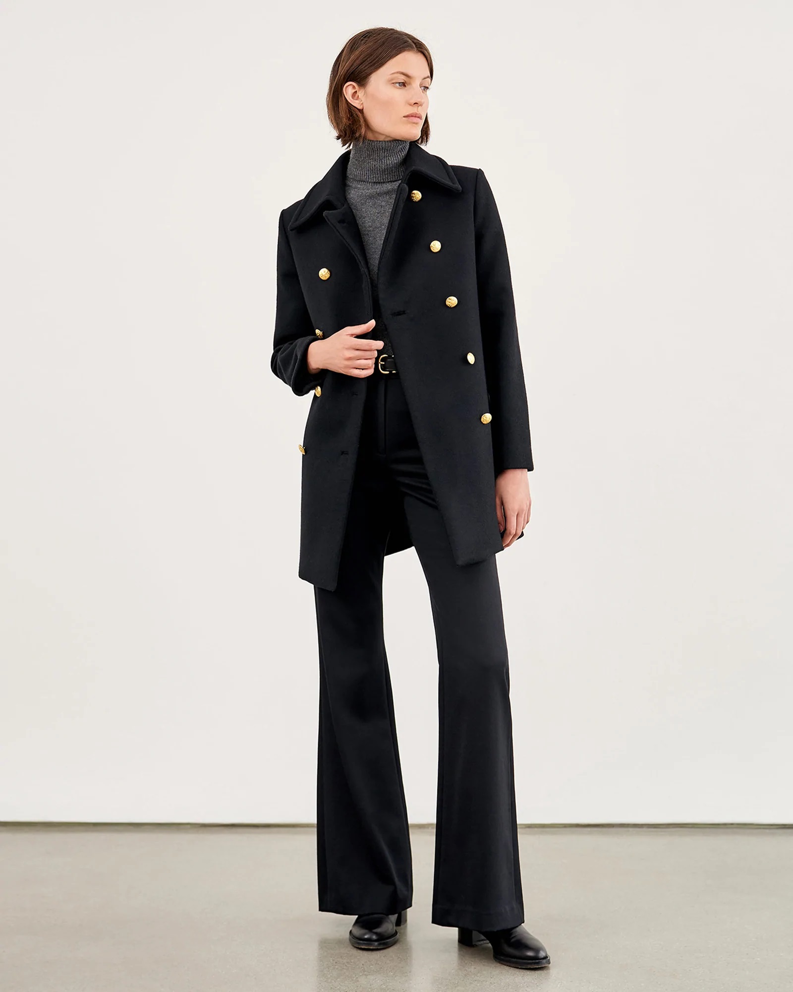 Nili Lotan Melina Coat in Black M