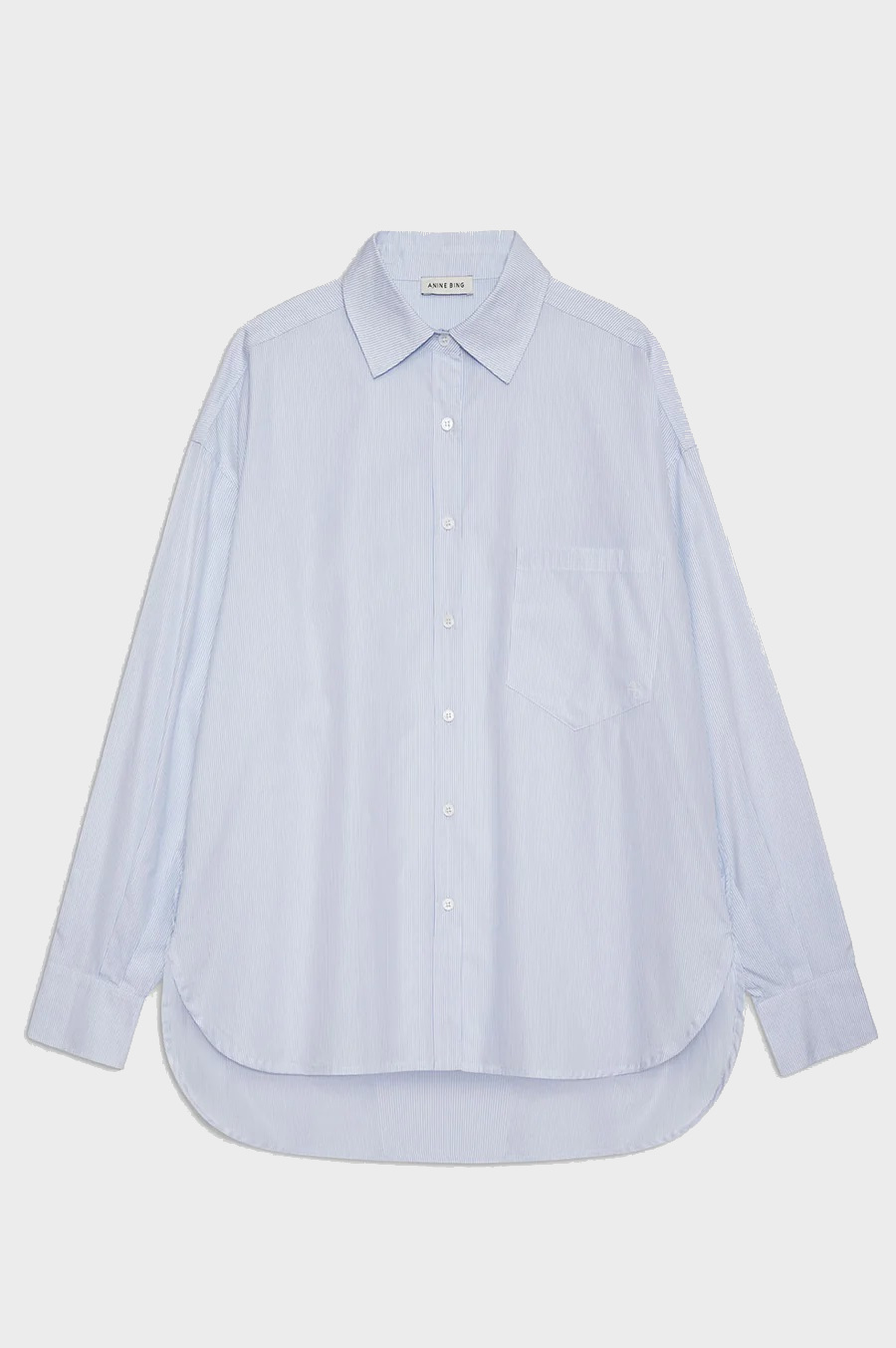 ANINE BING Chrissy Shirt in Blue/White Stripe