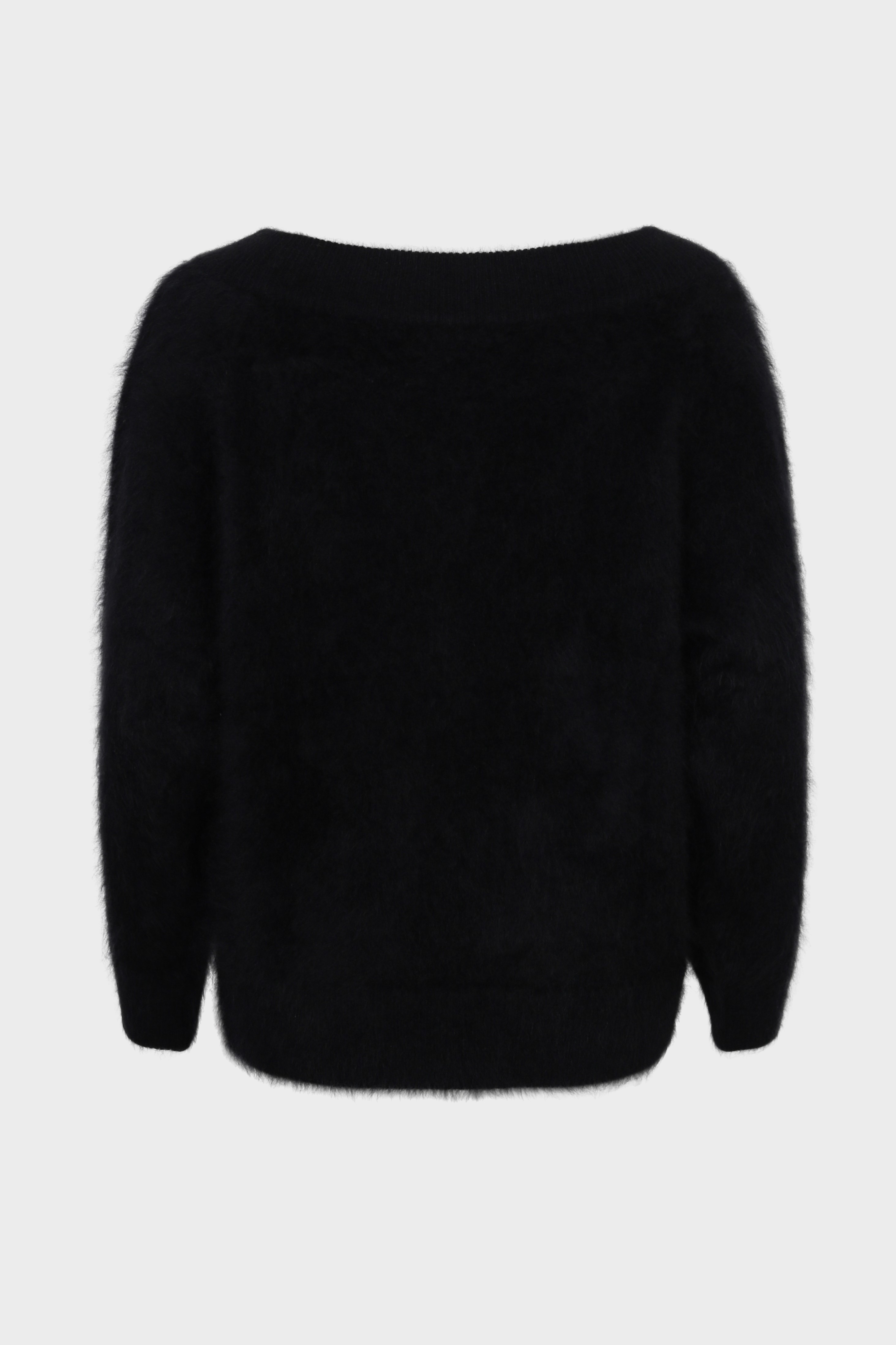 LISA YANG Kamila Brushed Cashmere Pullover in Black 1 / S-M