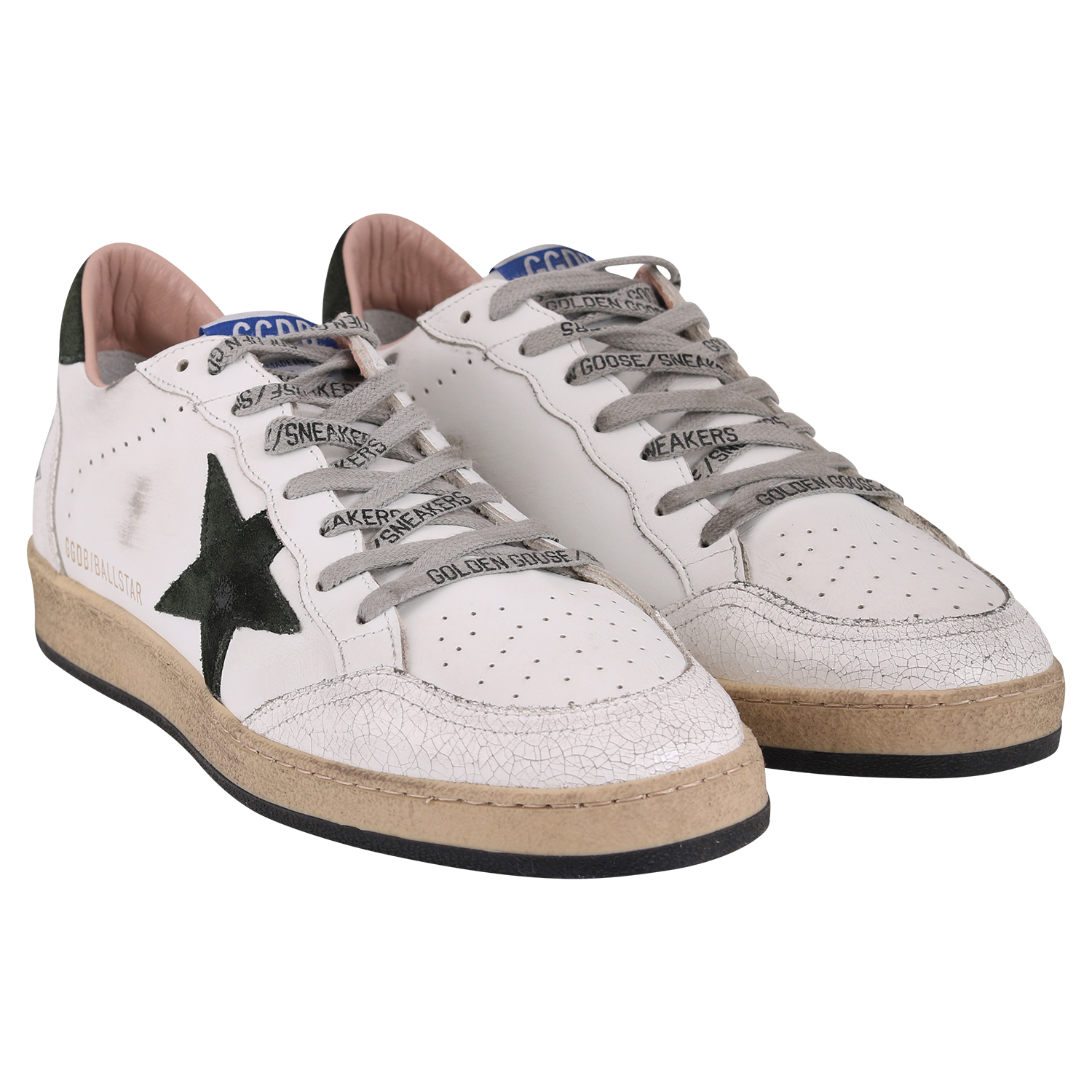 Golden Goose Sneaker Ballstar Leather Upper Crack Toe and Spur