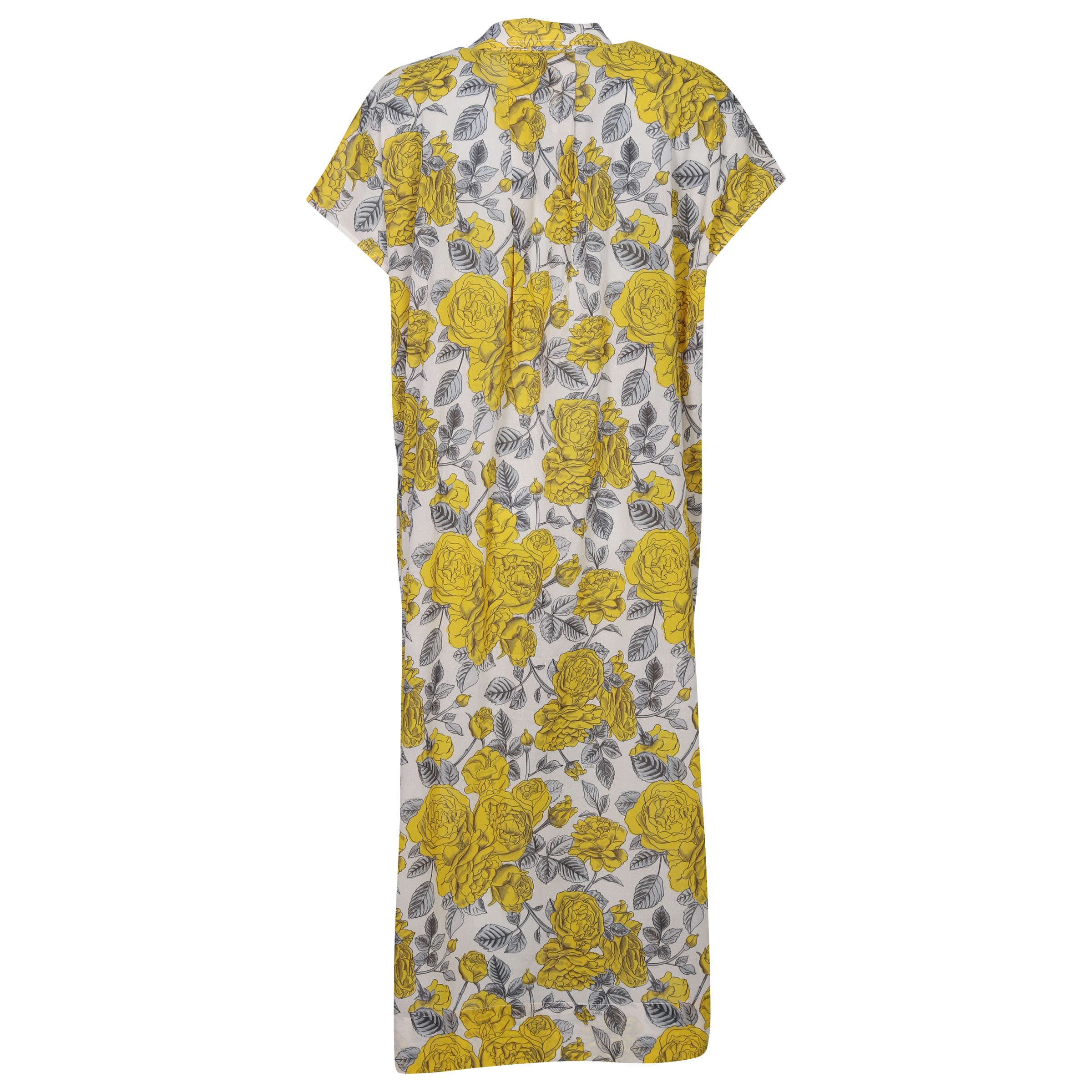Ganni Light Cotton Kaftan Yellow Printed XXS/XS