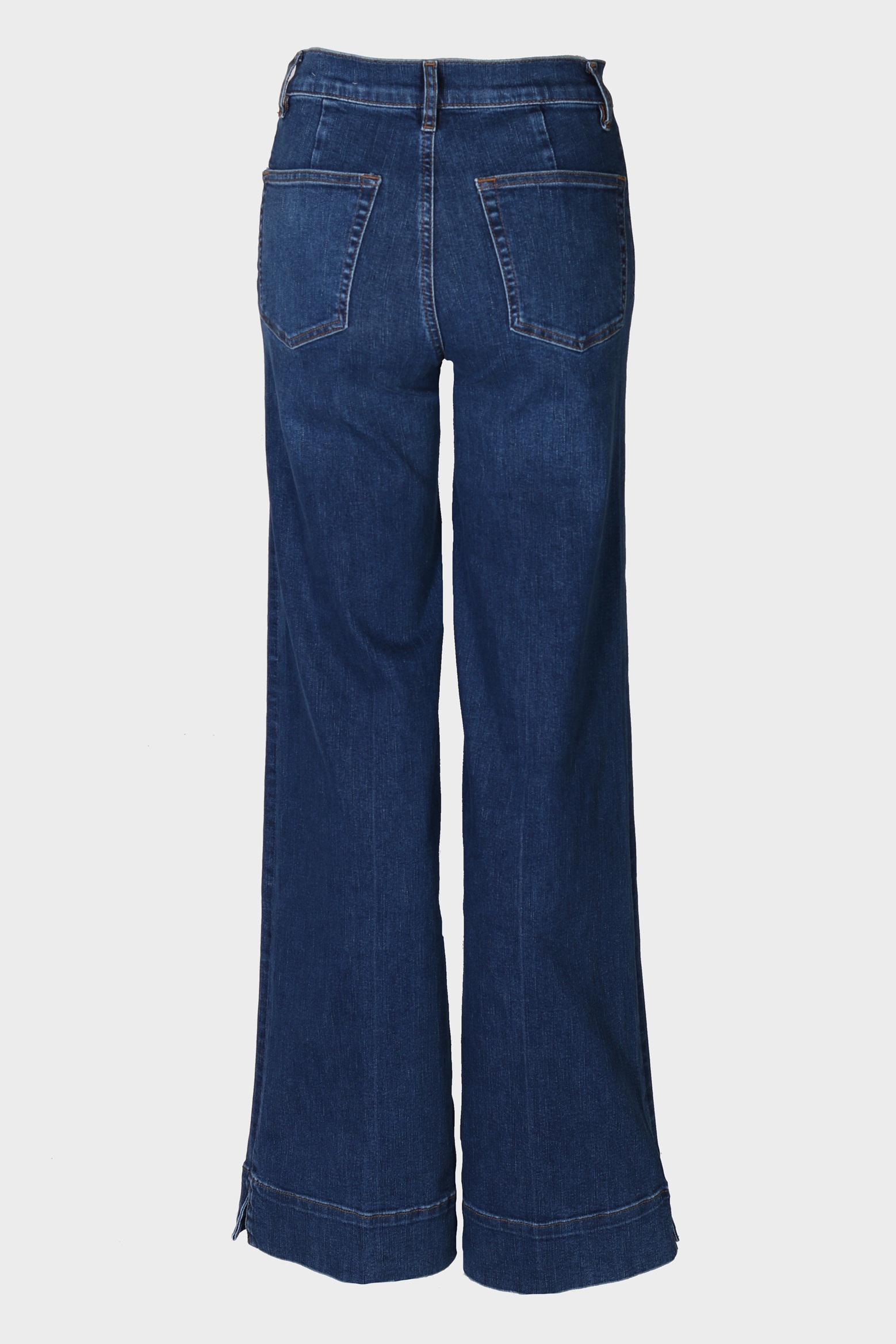 FRAME LE Slice Slim Palazzo Long Jeans in Folk