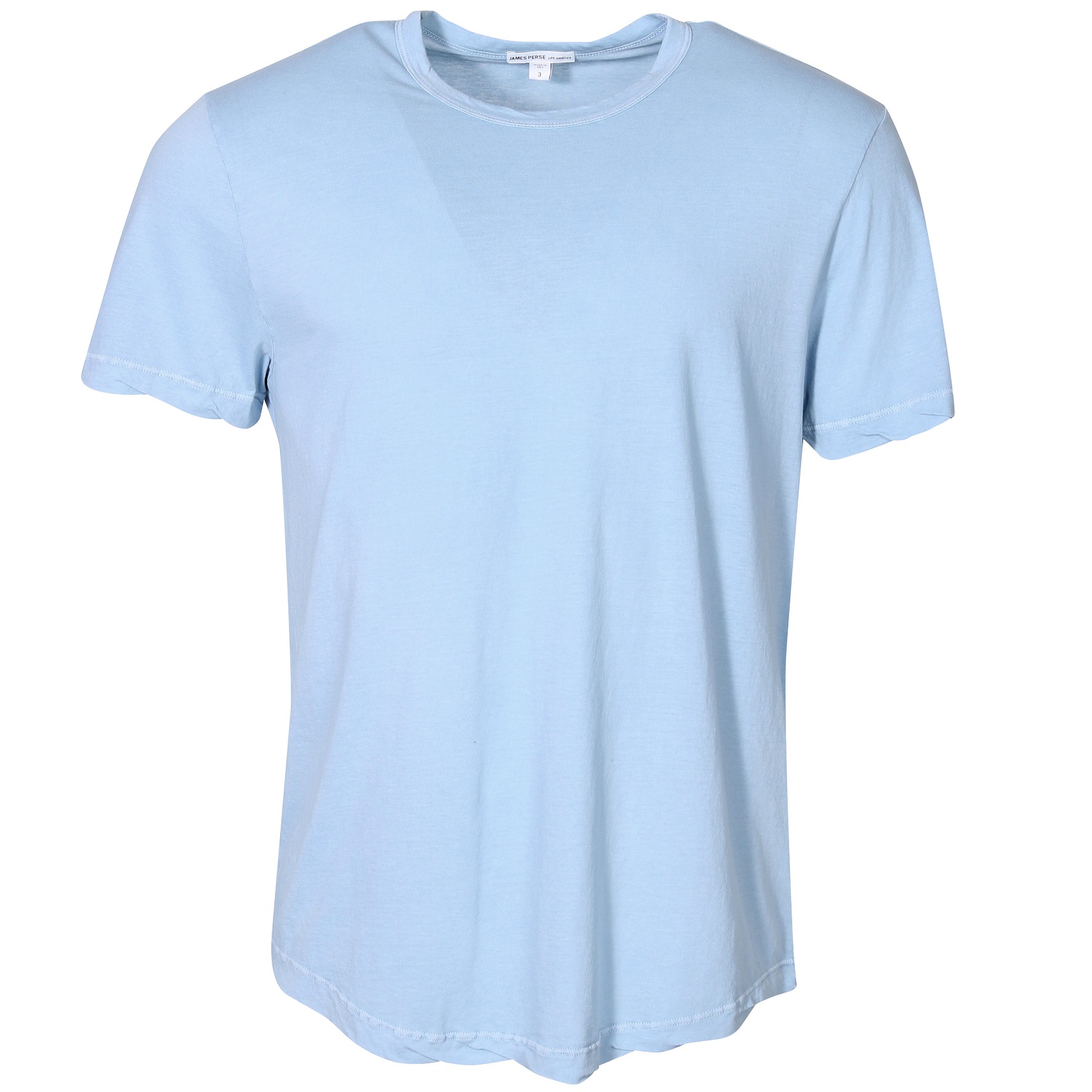 JAMES PERSE Clear Jersey Crew Neck in Light Blue