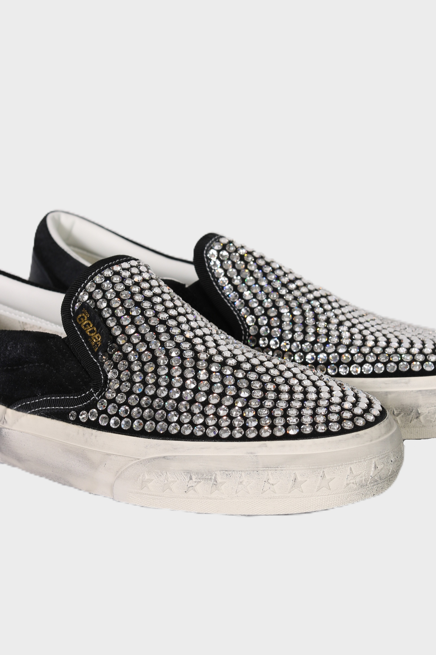 GOLDEN GOOSE VCE Black Suede Swarowski Glitter
