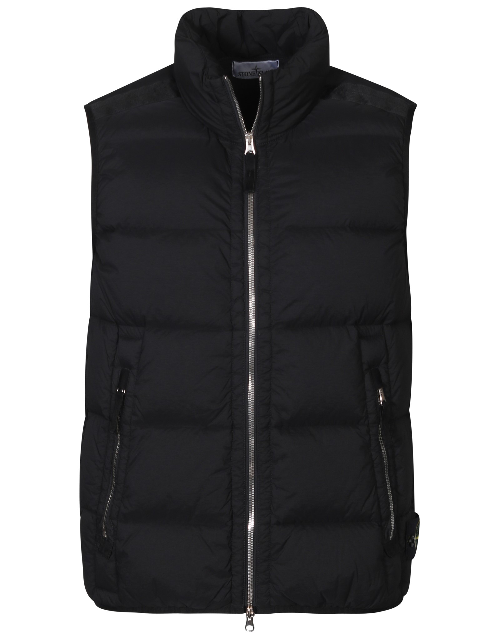 STONE ISLAND Down Vest in Black