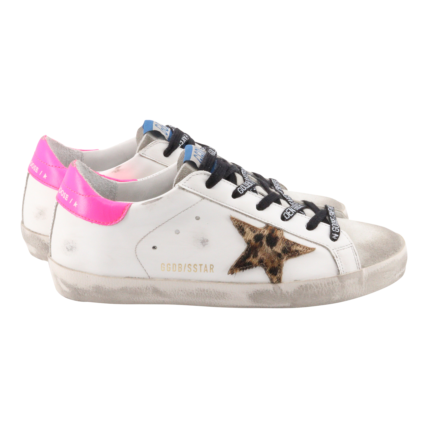 Golden Goose Superstar White/Leo Star/Pink