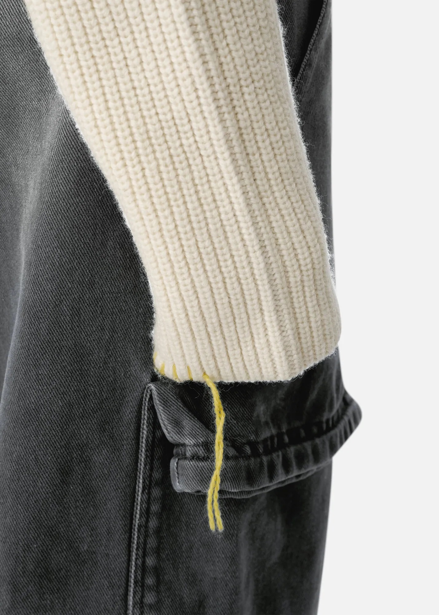 AXEL ARIGATO Heavy Knit Cardigan in Creme