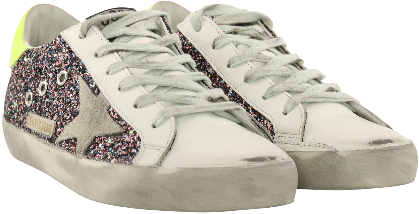 Golden Goose Sneaker Superstar Pink Grey Glitter Ice Suede  40