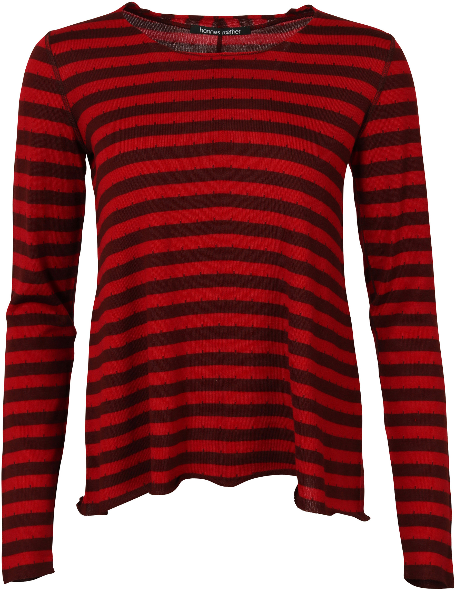 Hannes Roether Knit Pullover Red/Burgundy Stripe