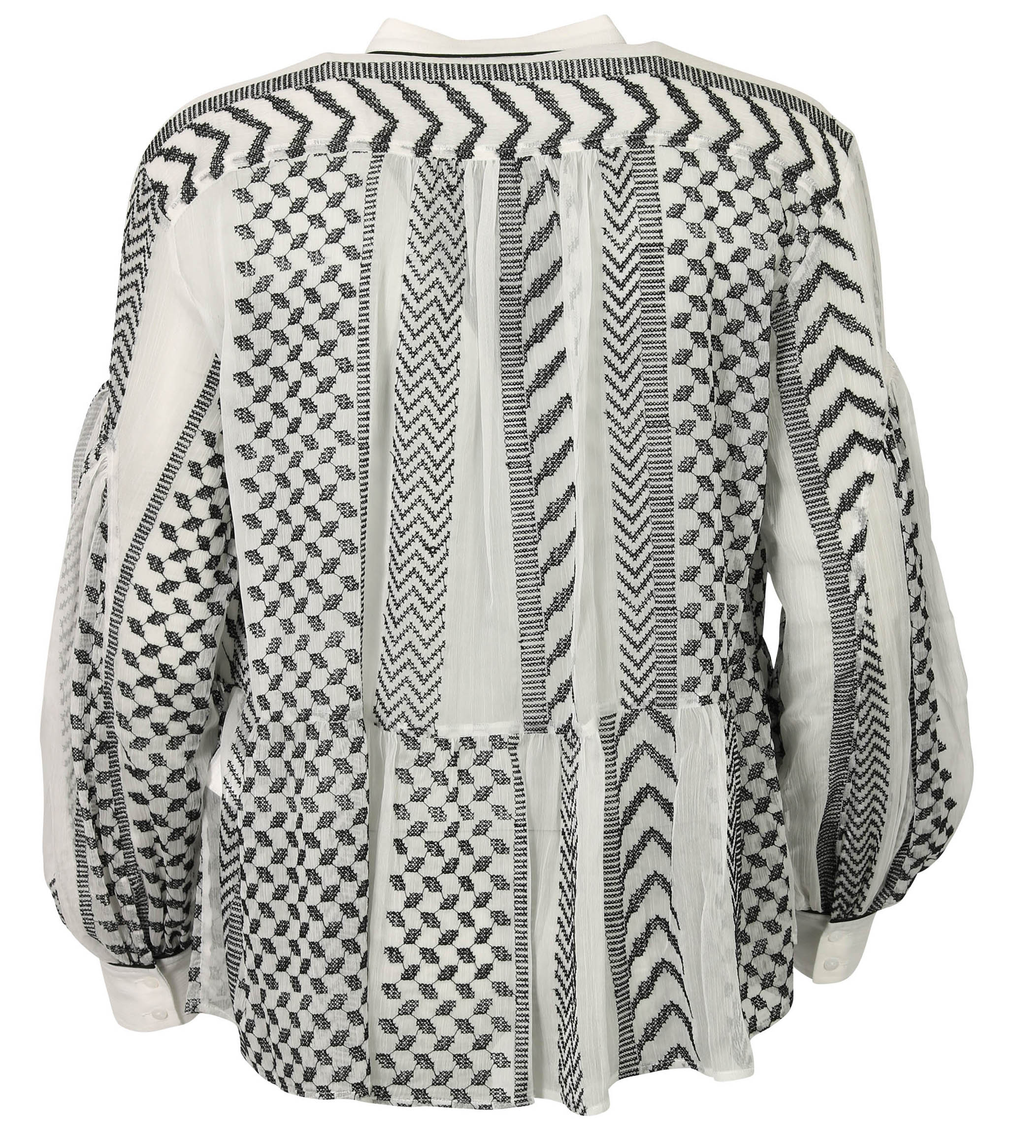 Lala Berlin Blouse Bibi X-Stitch Kufiya Embroidered S