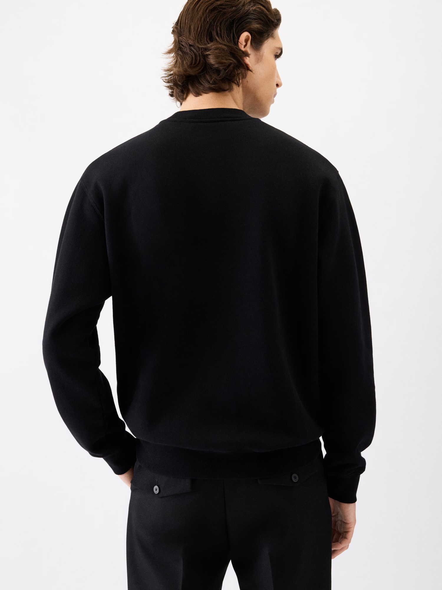 JACQUEMUS Grosgrain Sweatshirt in Black