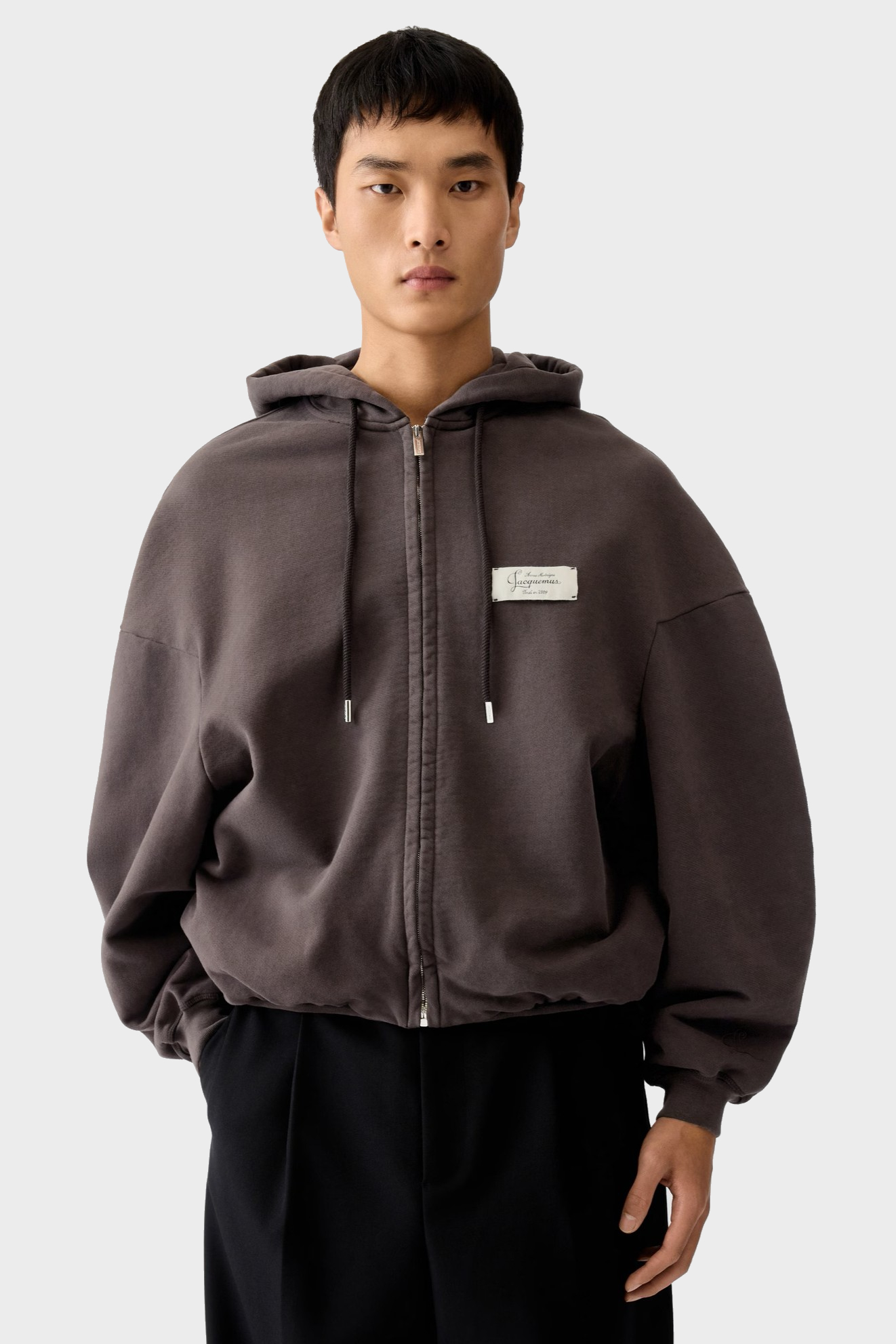 JACQUEMUS Corso Oversize Hoodie in Dark Brown