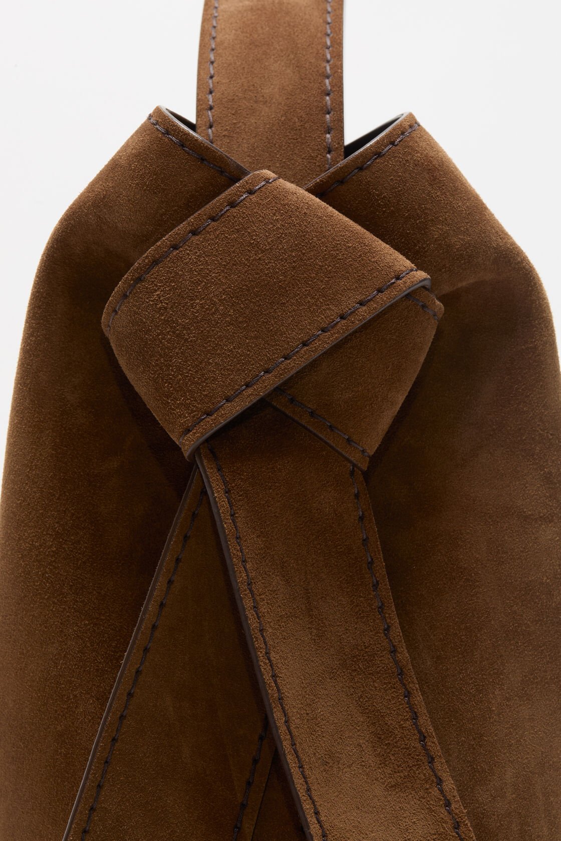 ACNE STUDIOS Musubi Midi Shoulder Bag in Cognac Brown