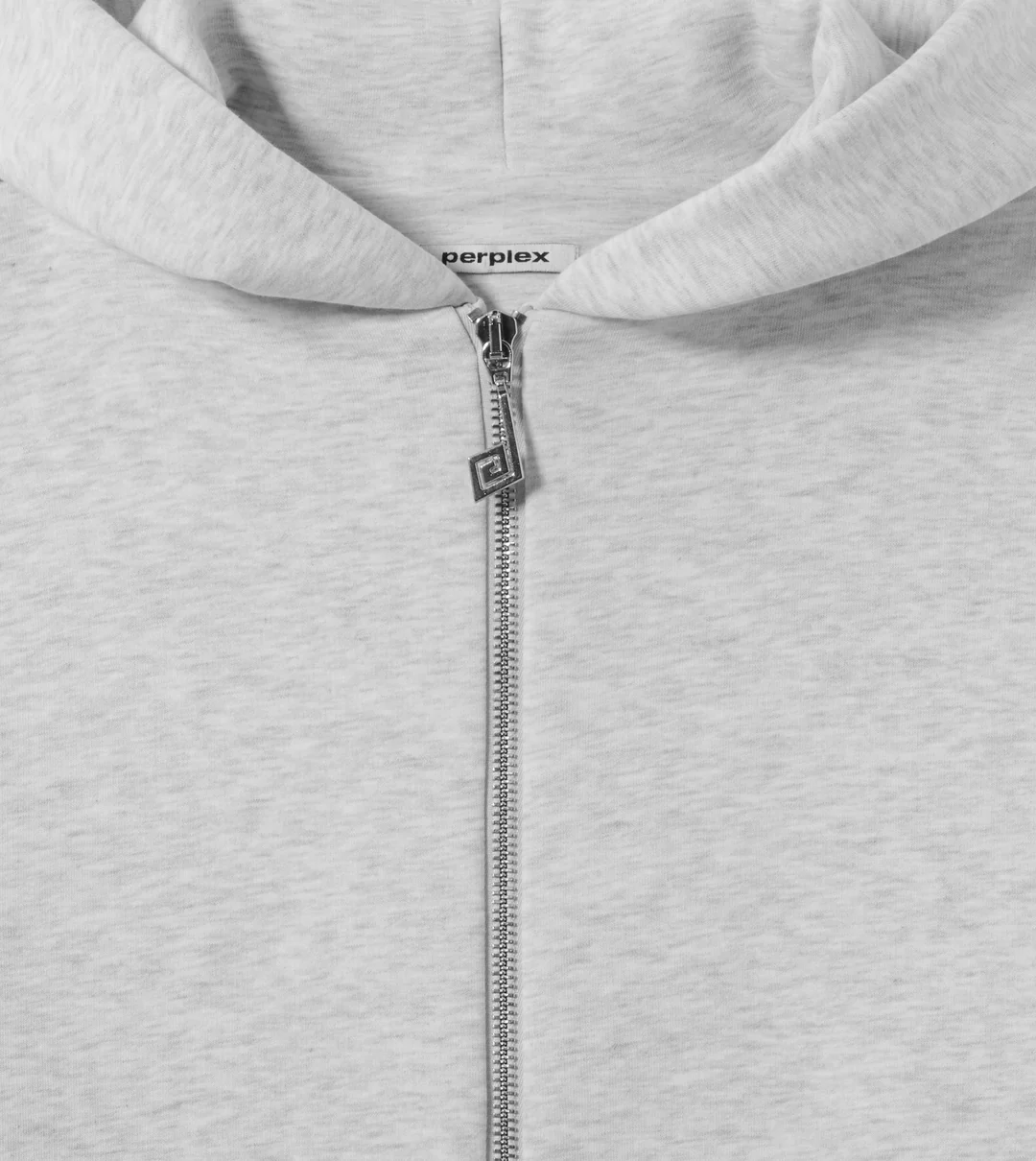 PERPLEX Two Way Zip Hoodie in Heather Grey