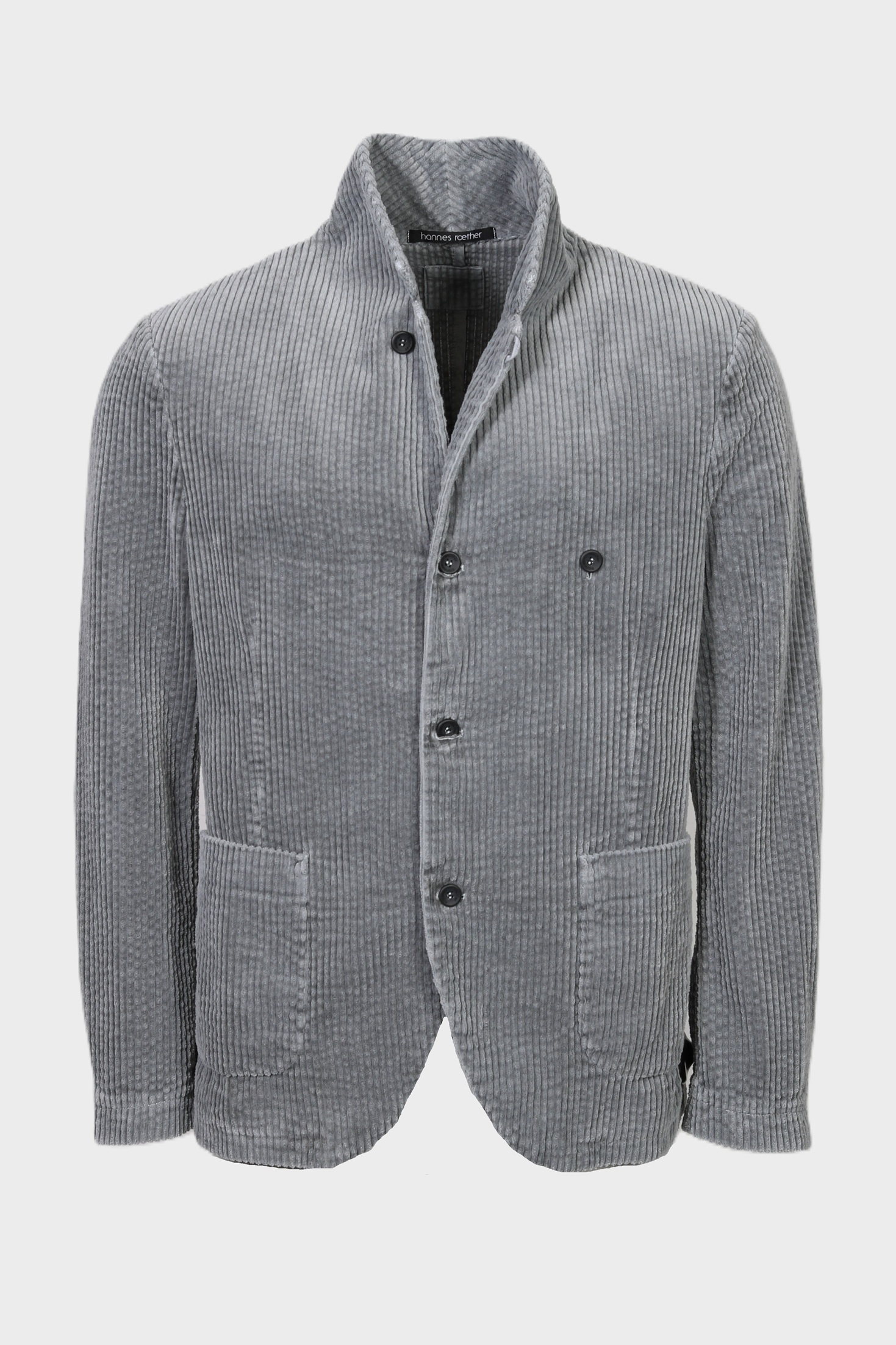 HANNES ROETHER Corduroy Jacket in Light Grey XXL
