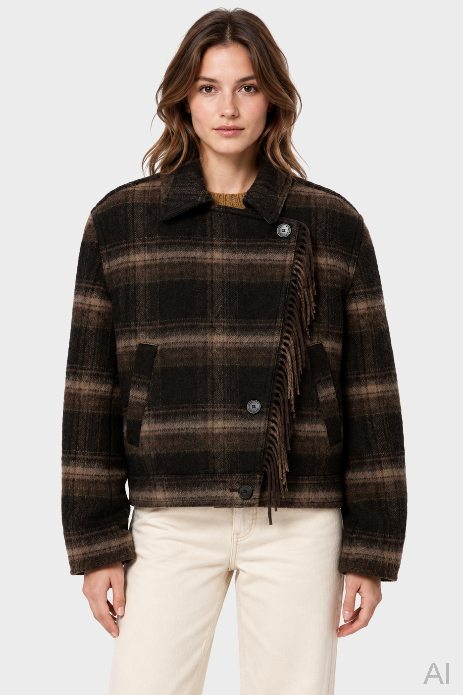 ISABEL MARANT ÉTOILE Galeane Coat in Brown Check