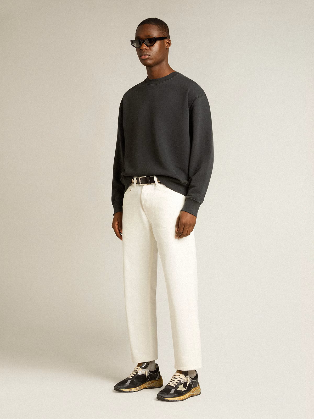 GOLDEN GOOSE Back Patched Sweatshirt in Black