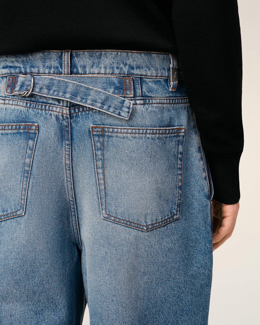 AMI PARIS Loose Fit Jeans Used Blue
