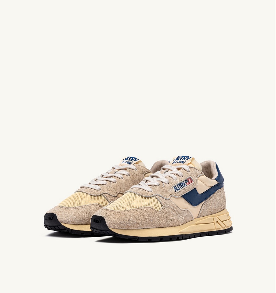 AUTRY ACTION SHOES Reelwind Low Sneaker in Beige/Blue