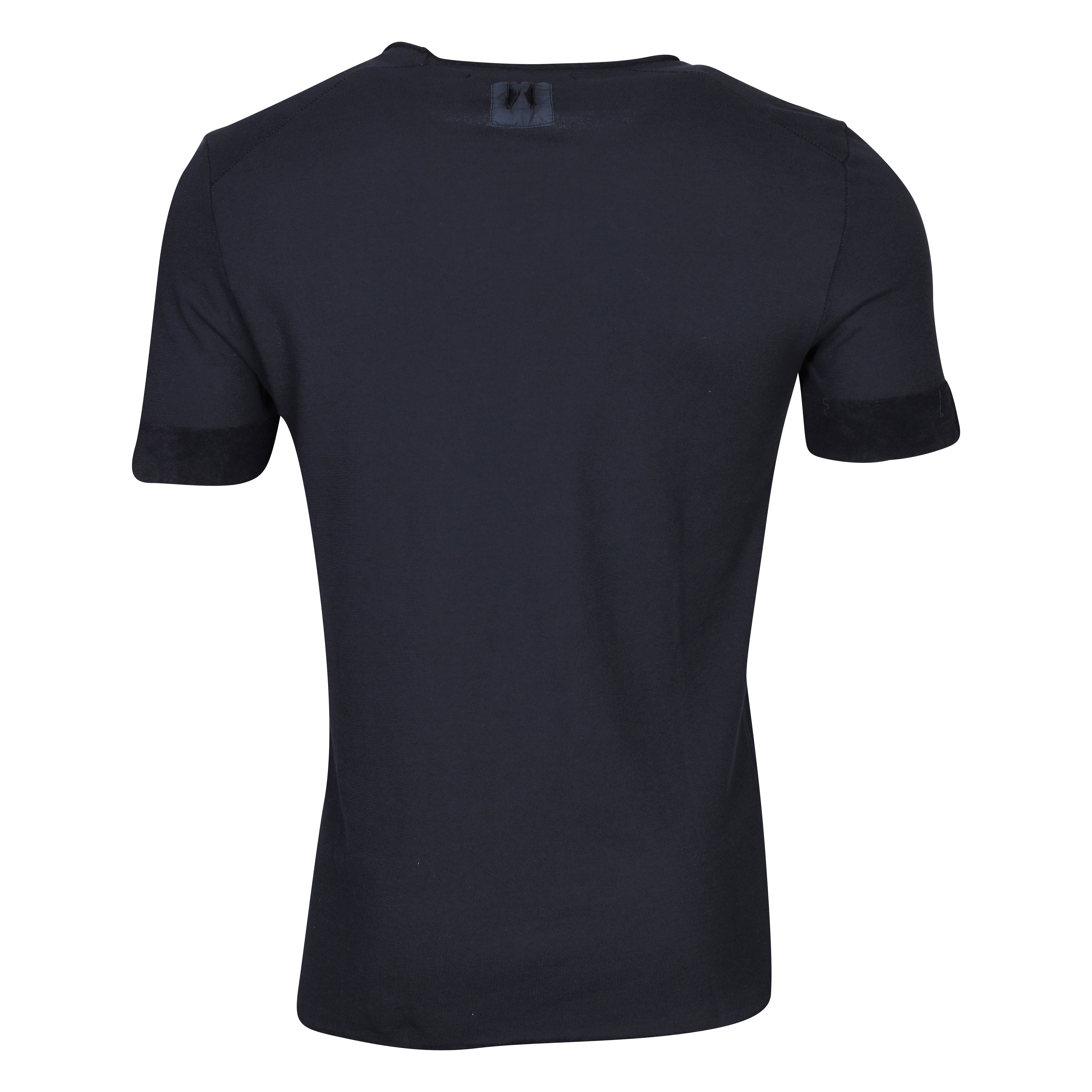 Hannes Roether Frottee T-Shirt in Dark Navy